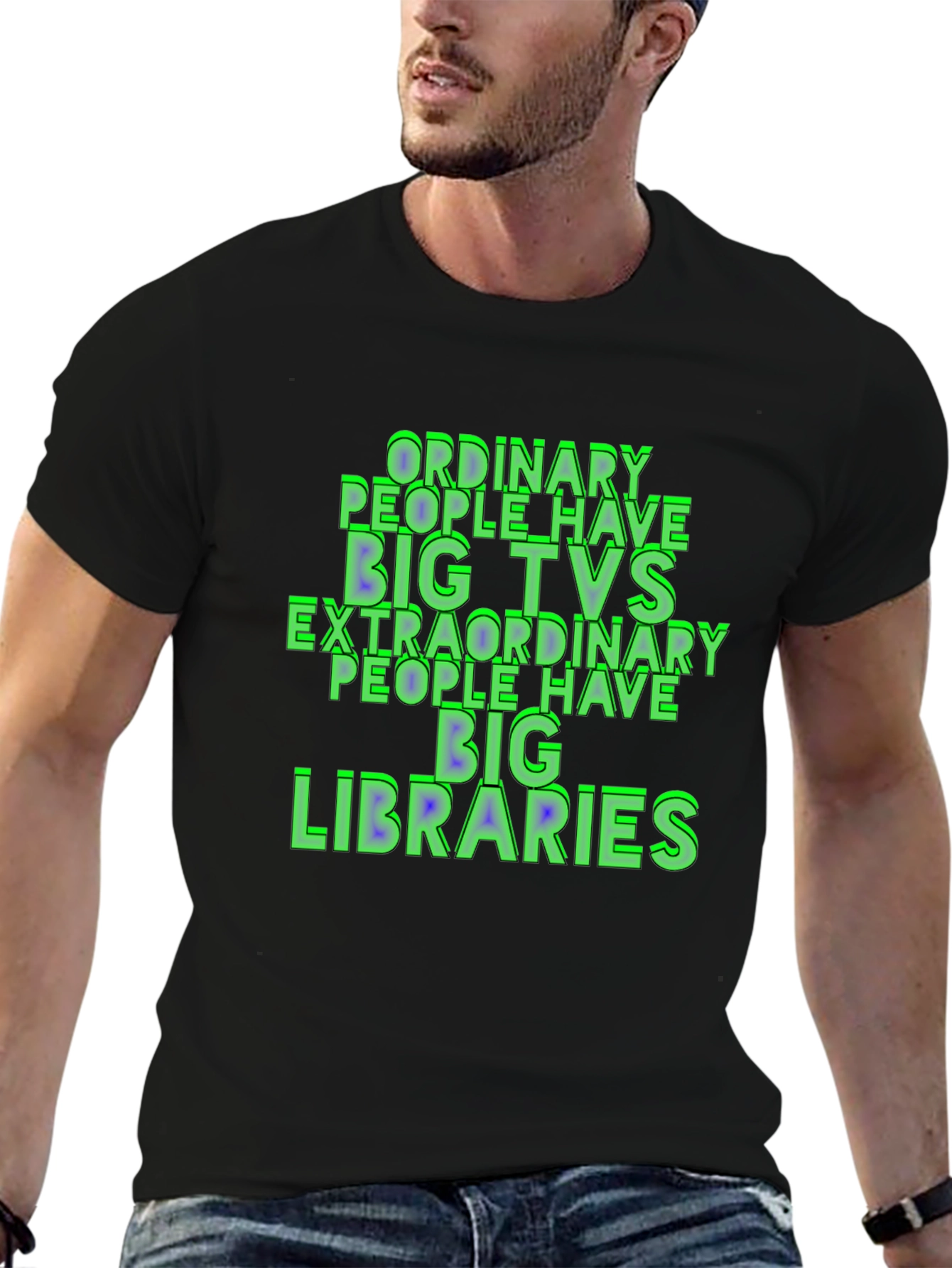 Black Ordinary People Have Big TVs T-Shirt view 6
