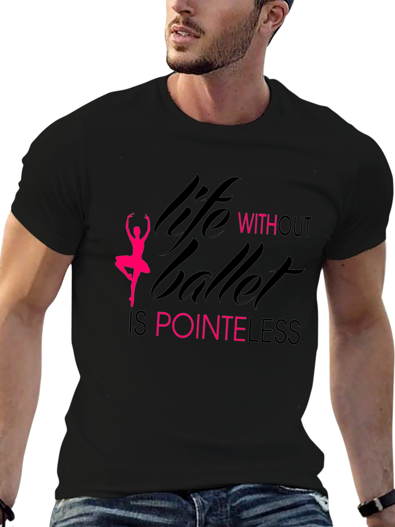 Black Life Without Ballet Is Pointeless T-Shirt view 6
