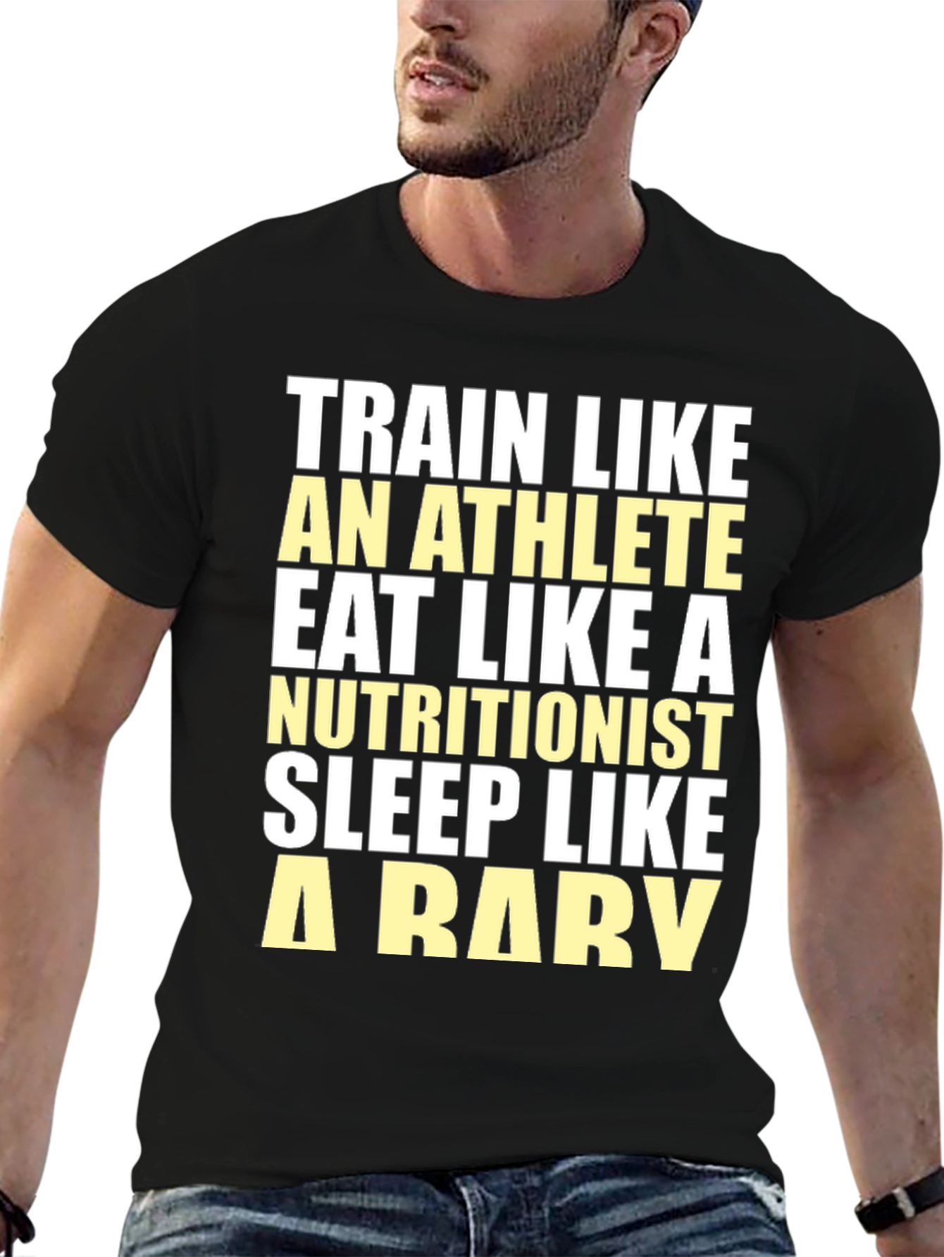 Black Train Like Athlete Graphic Tee view 6
