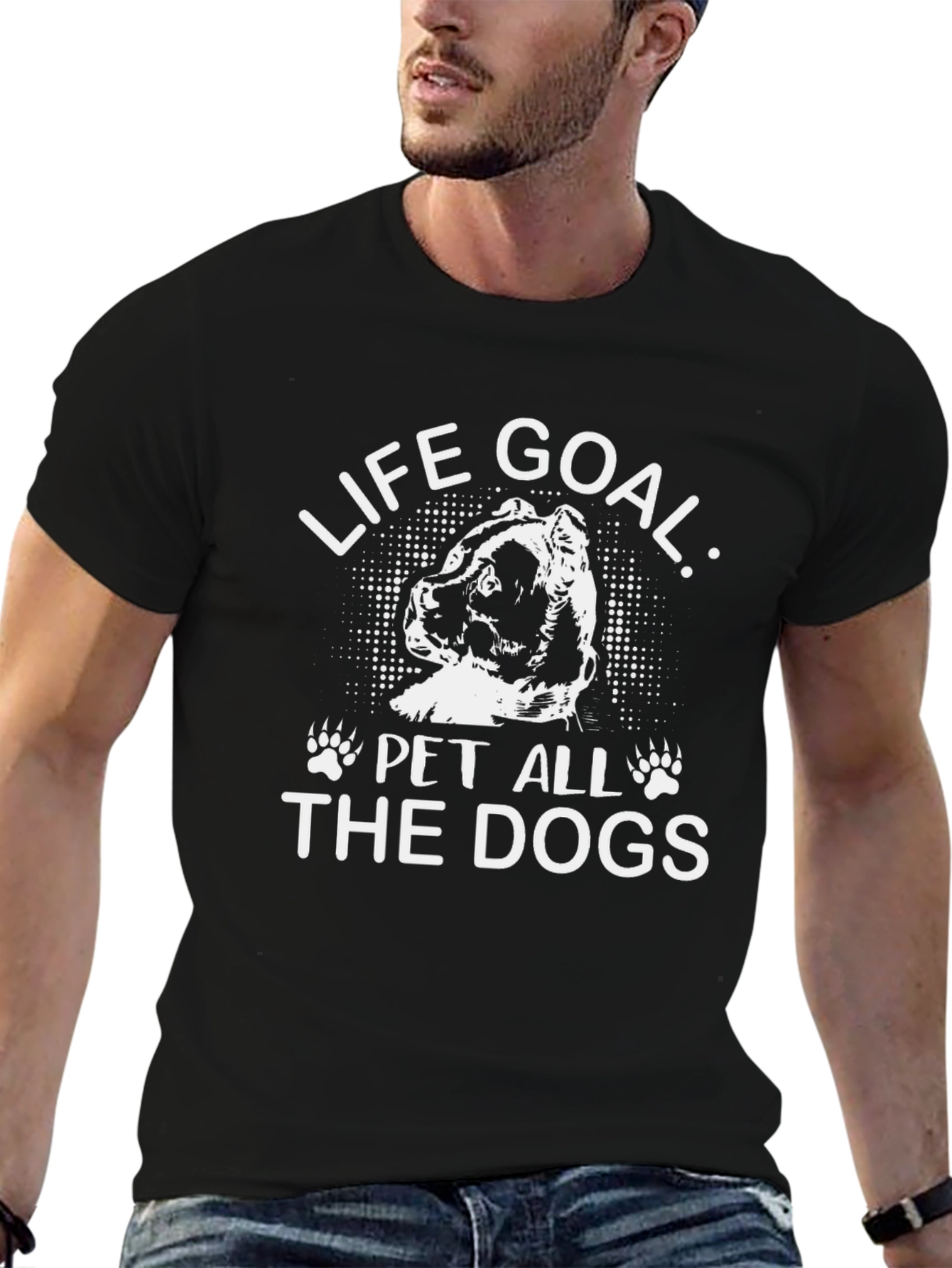 Black Life Goal Pet All The Dogs T-Shirt view 6