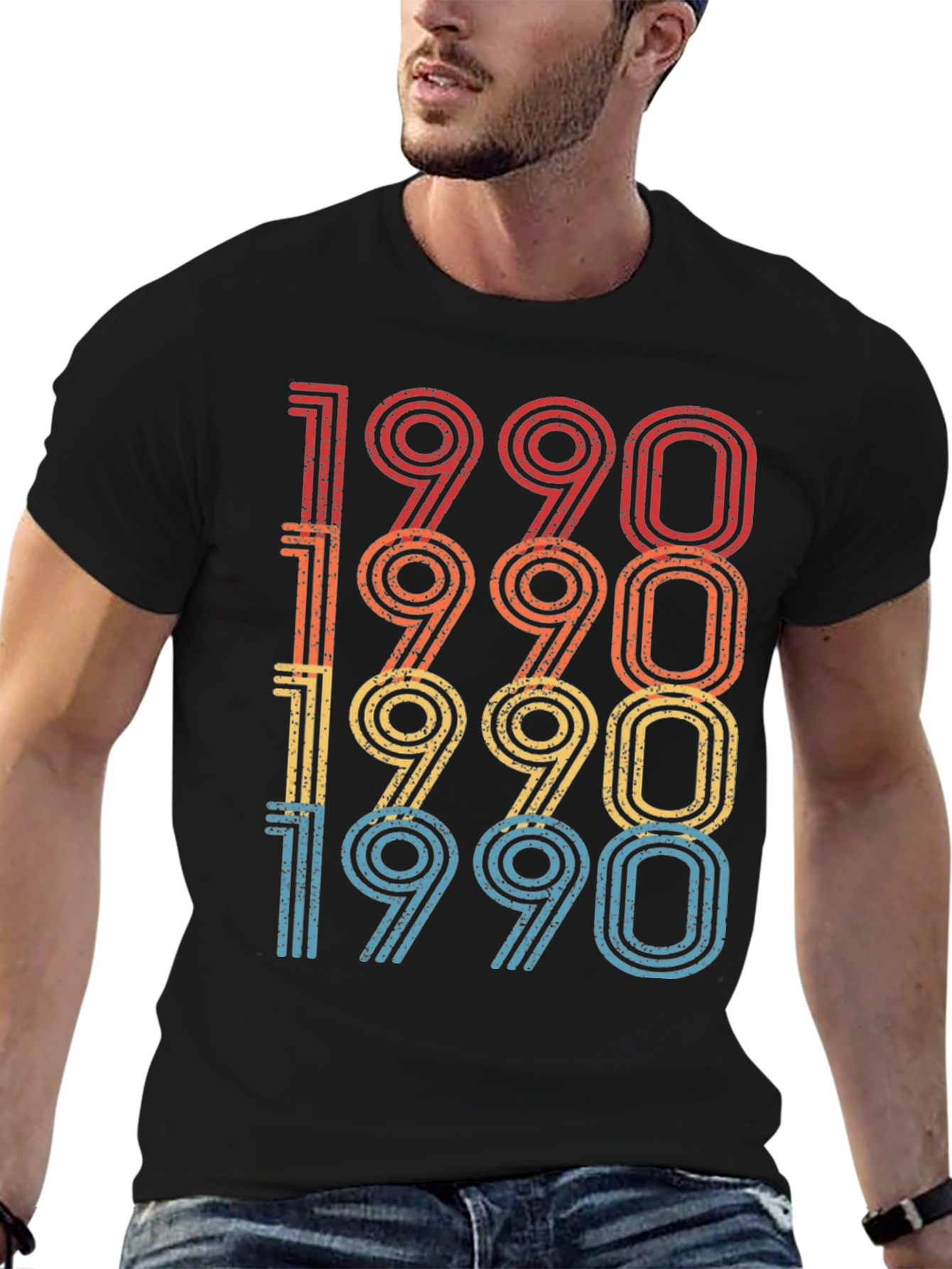 Vintage 1990 Retro Style Birthday T-Shirt - 6