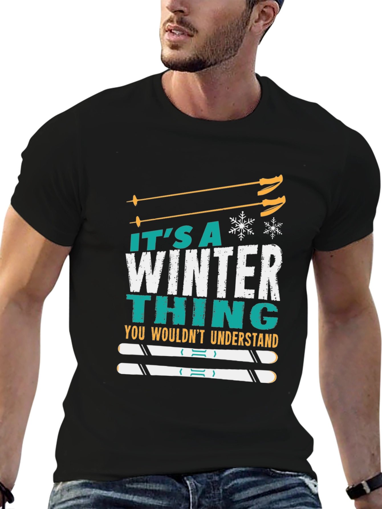 Black It's A Winter Thing T-Shirt view 6