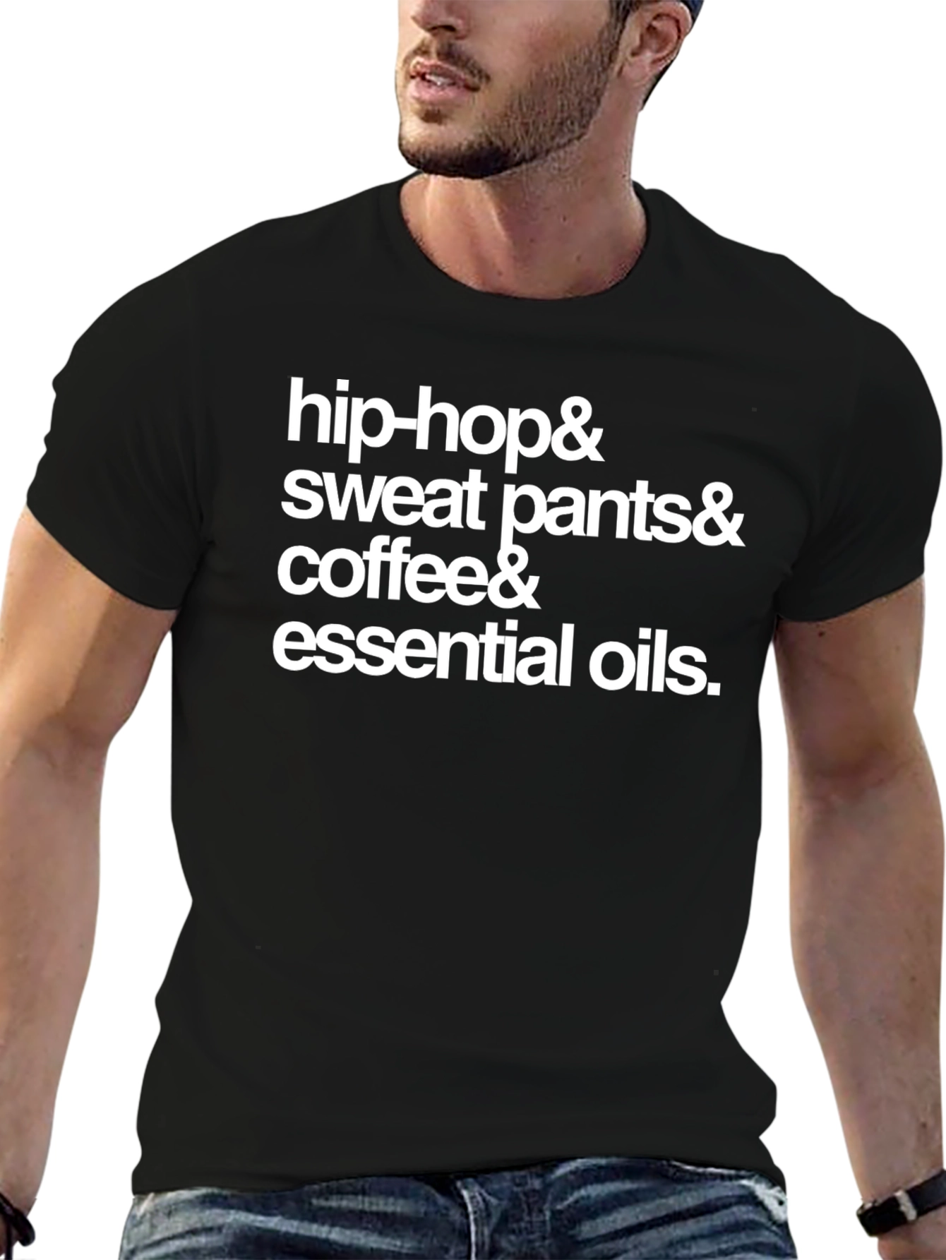 Black Hip-Hop, Sweatpants, Coffee, & Essential Oils T-Shirt view 6