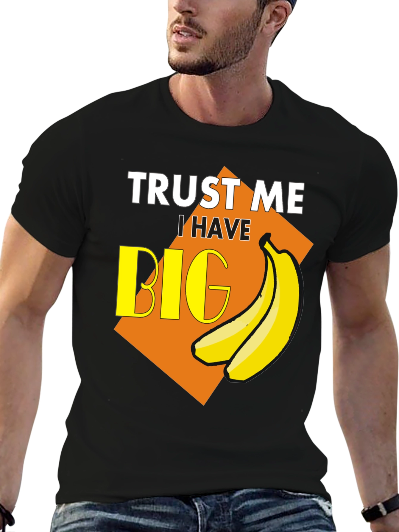 Black Trust Me I Have Big Bananas T-Shirt view 6