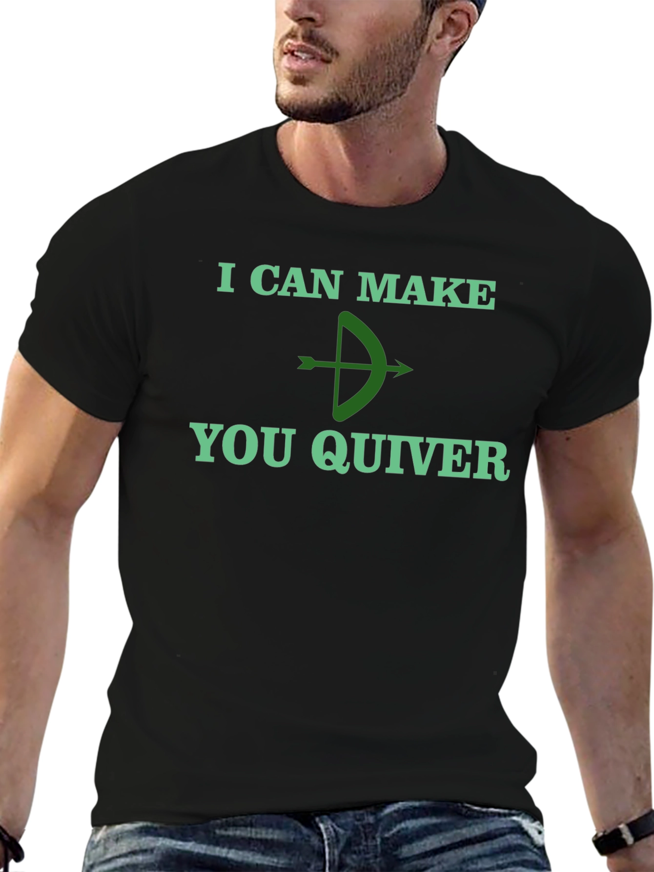 Black I Can Make You Quiver Arrow T-Shirt view 6