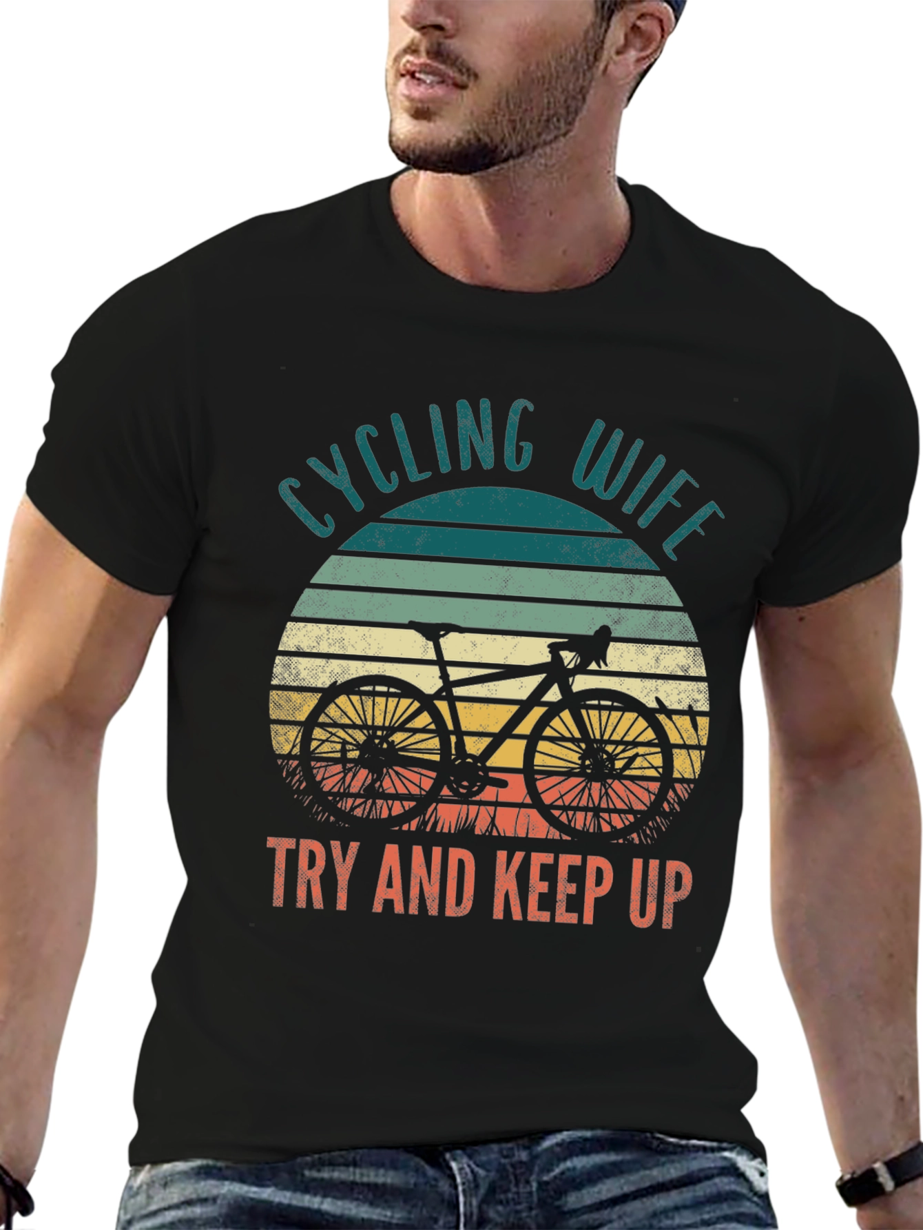 Cycling Wife T-Shirt - Try and Keep Up - 6
