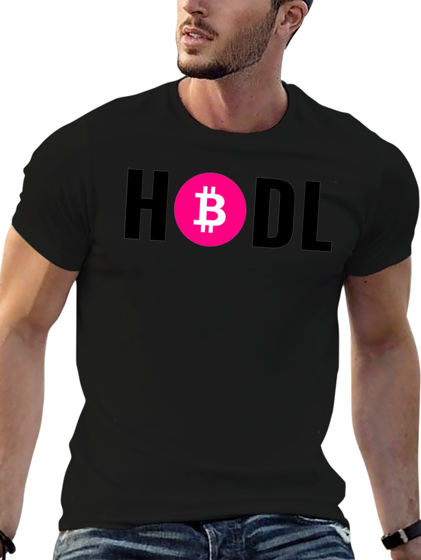 Black HODL Bitcoin Crypto T-Shirt - Black Cotton view 6