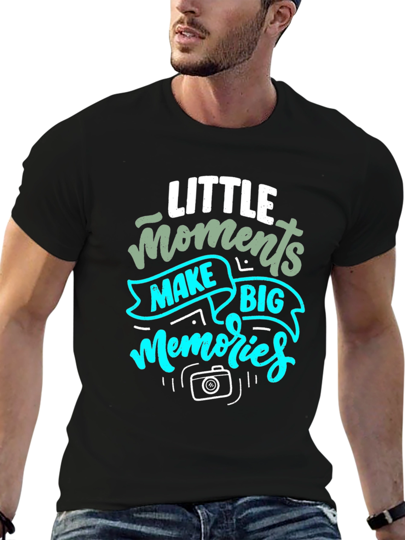 Black Little Moments Big Memories Graphic Tee view 6
