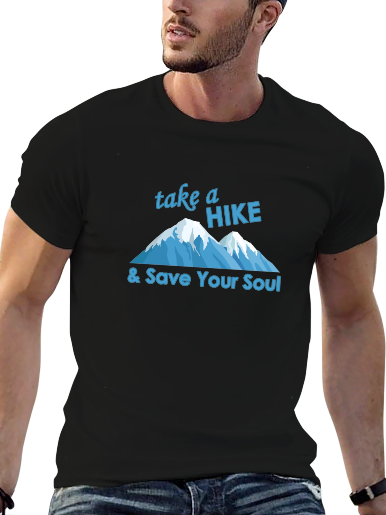 Black Take a Hike T-Shirt - Mountain Adventure Tee view 6