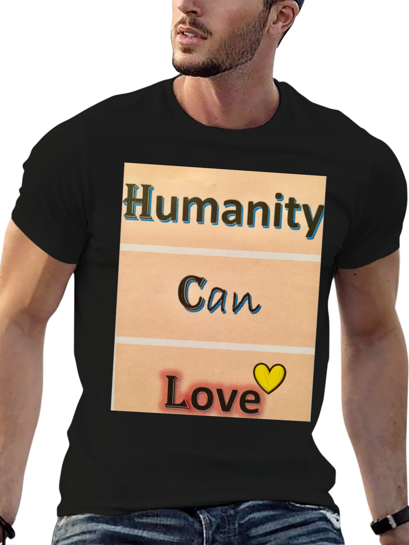 Black Humanity Can Love T-Shirt - Black view 6