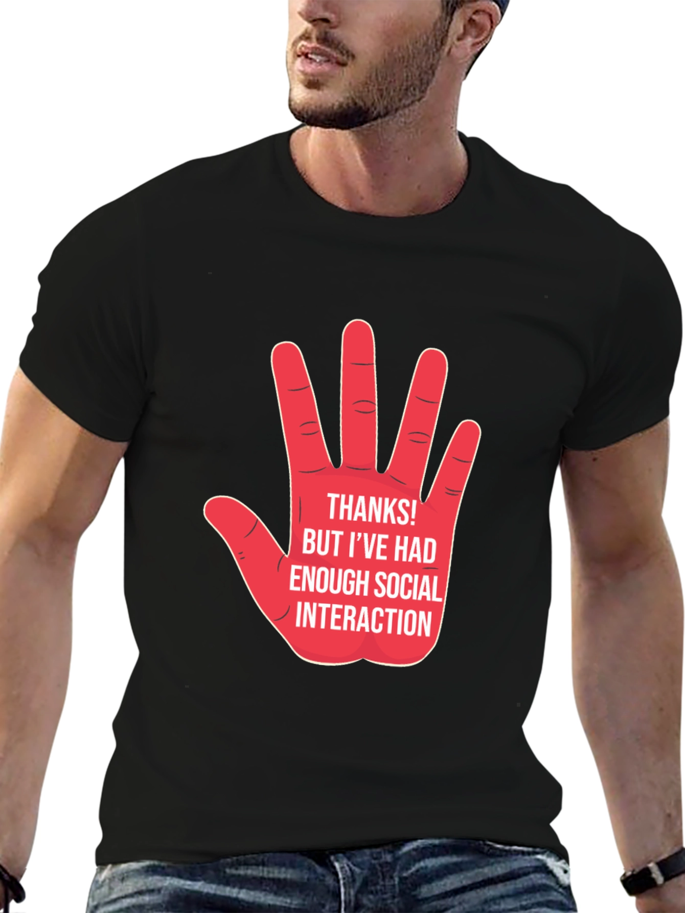 Black Socially Distant Graphic T-Shirt view 6