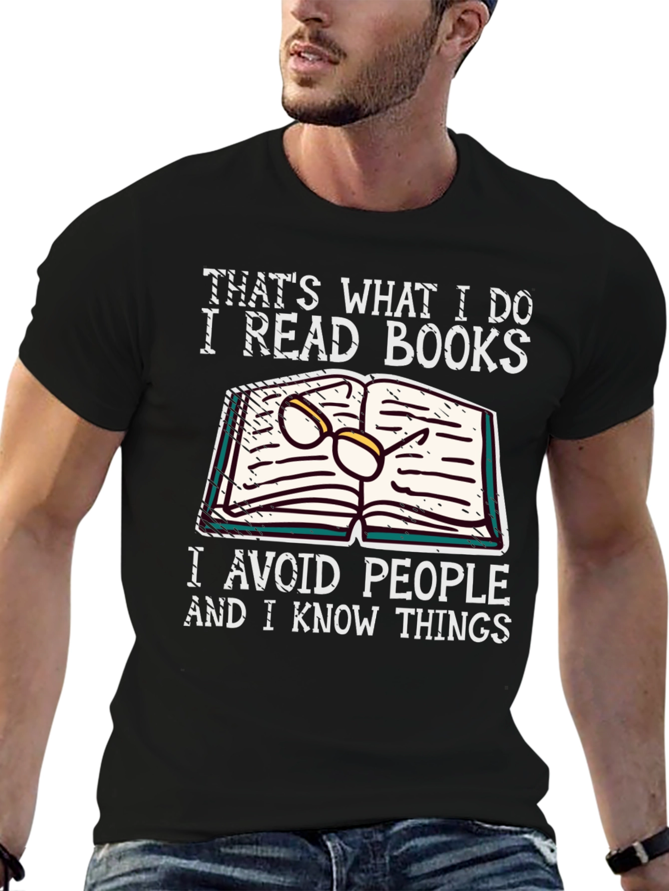 Black I Read Books Graphic Tee view 6
