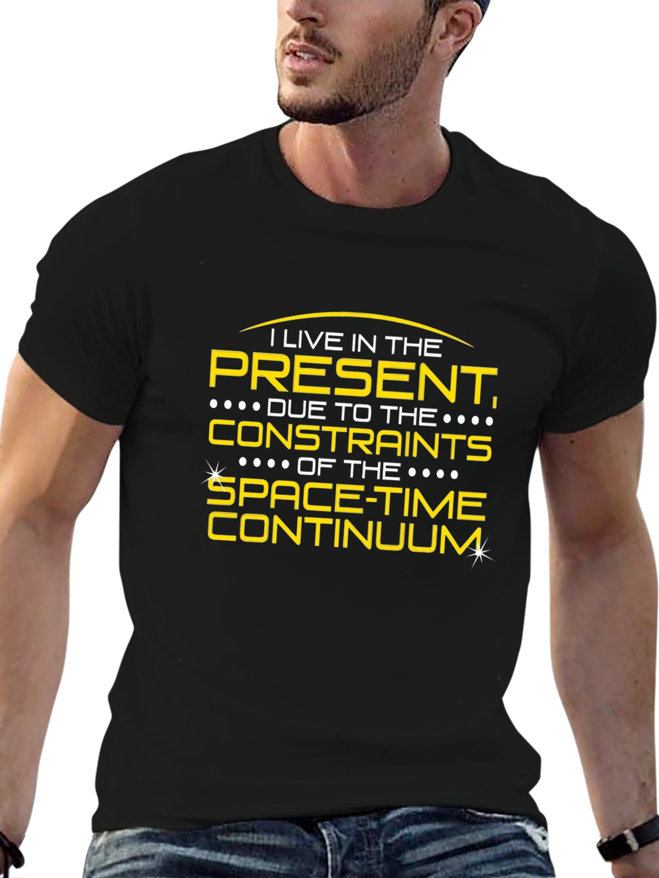 Black Spacetime Continuum T-Shirt - Present Living Tee view 6