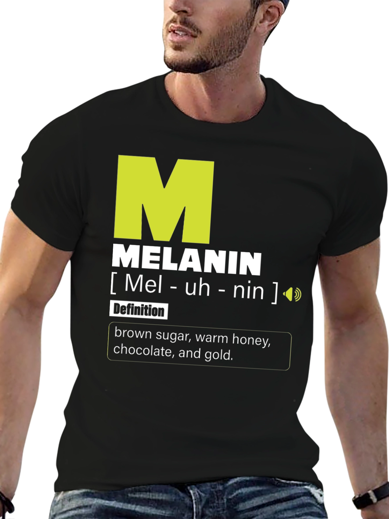 Black Melanin Definition Graphic T-Shirt view 6
