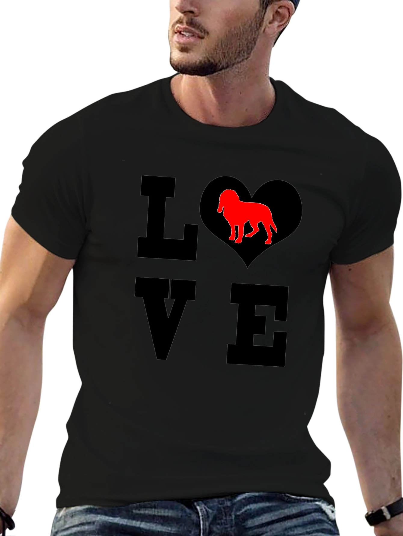 Black Love Dog Breed T-Shirt - Stylish Graphic Tee for Pet Lovers view 6