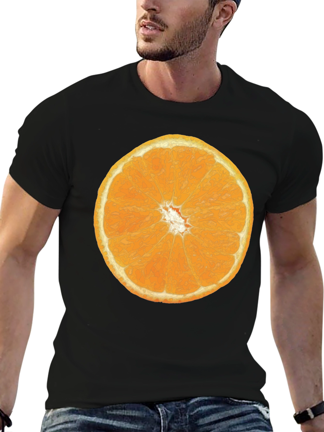 Orange Slice Graphic Tee - Citrus Fruit T-Shirt - 6