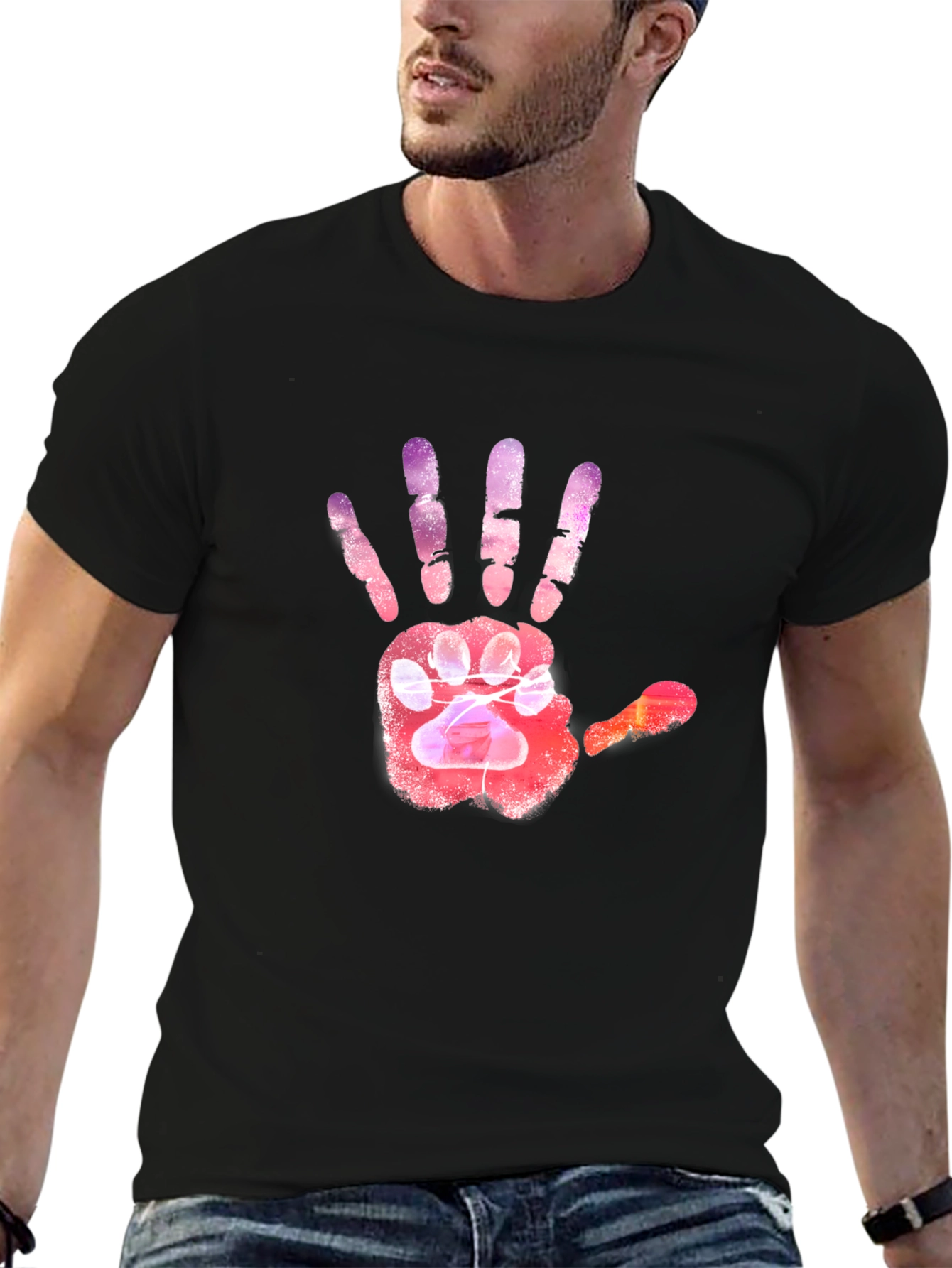 Paw Print Hand T-Shirt - 6