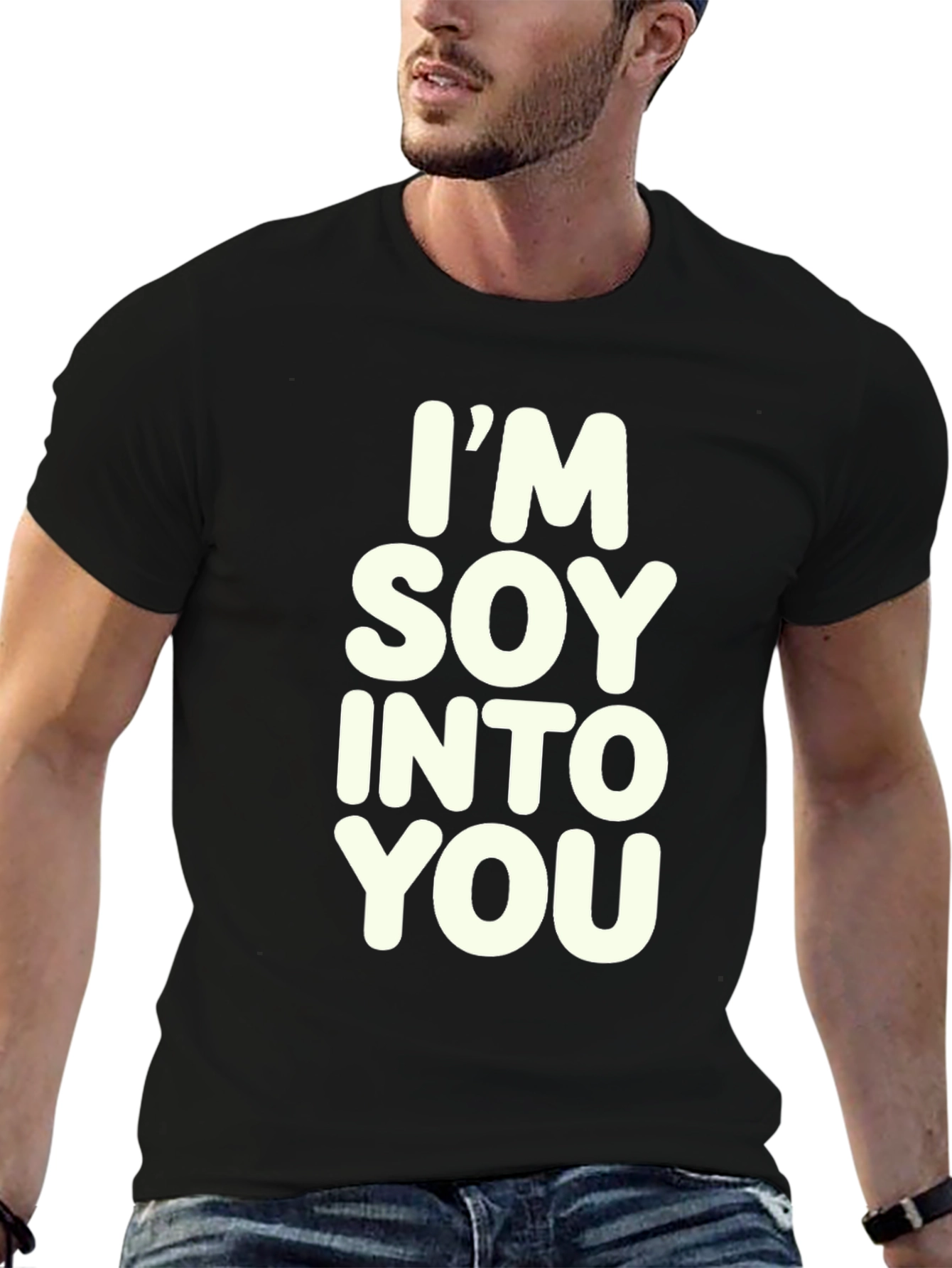 Black I'm Soy Into You Graphic Tee view 6