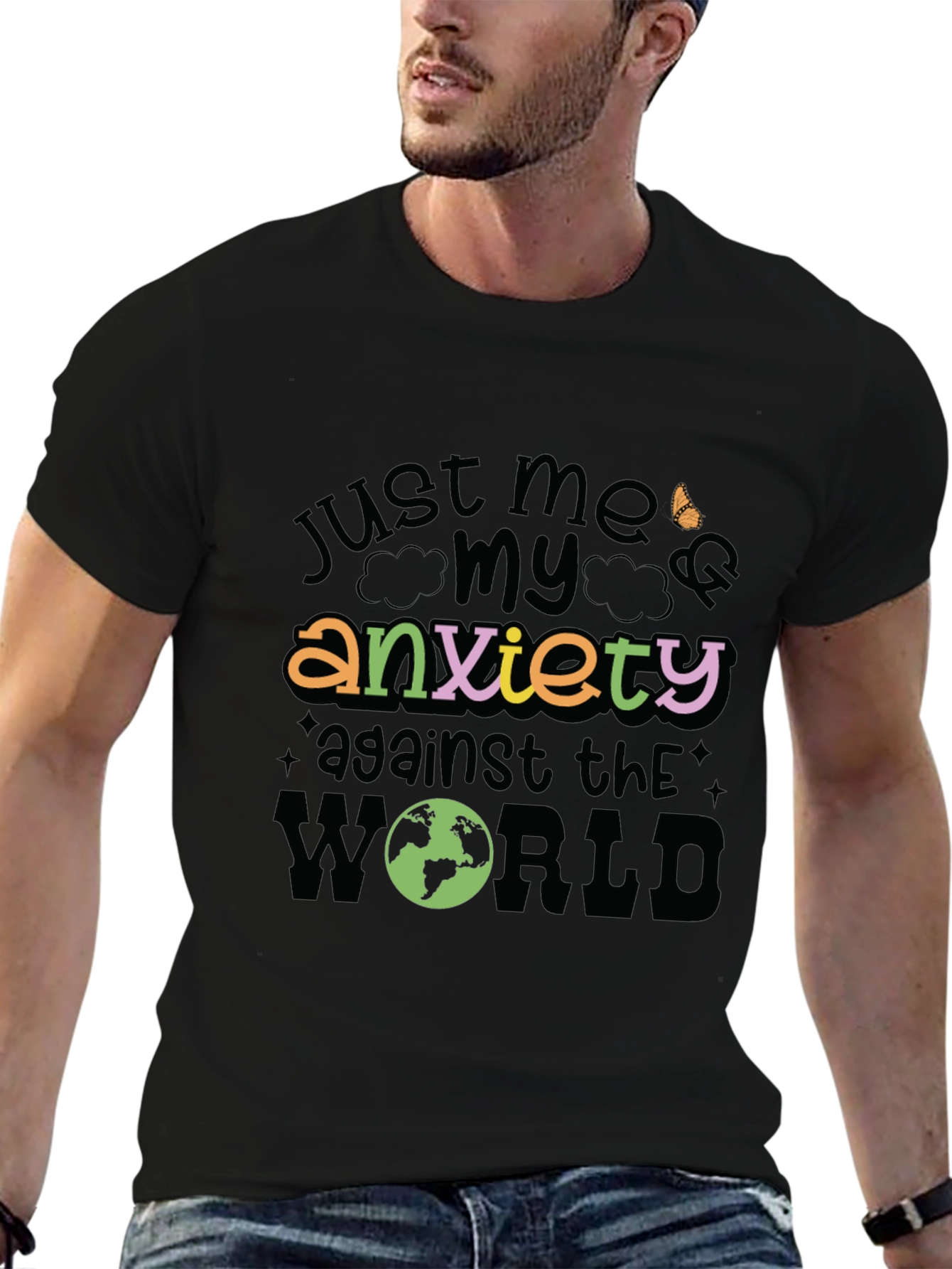 Anxiety T-Shirt - Just Me, My Anxiety Against the World - 6