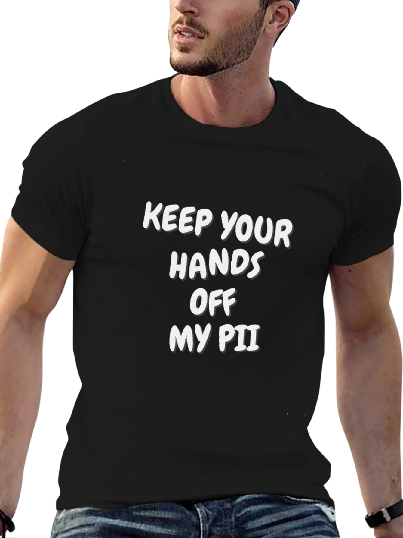 Black Keep Your Hands Off My PII Graphic Tee view 6