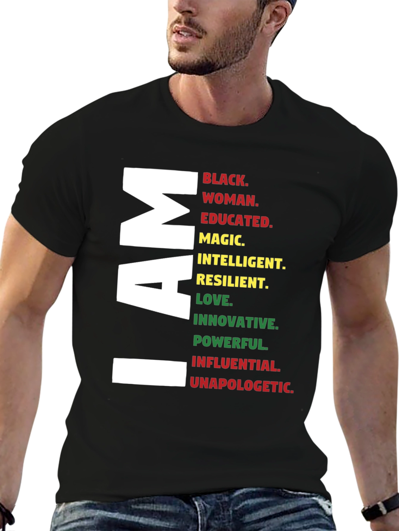 I AM Black Woman T-Shirt - Empowering Graphic Tee - 6