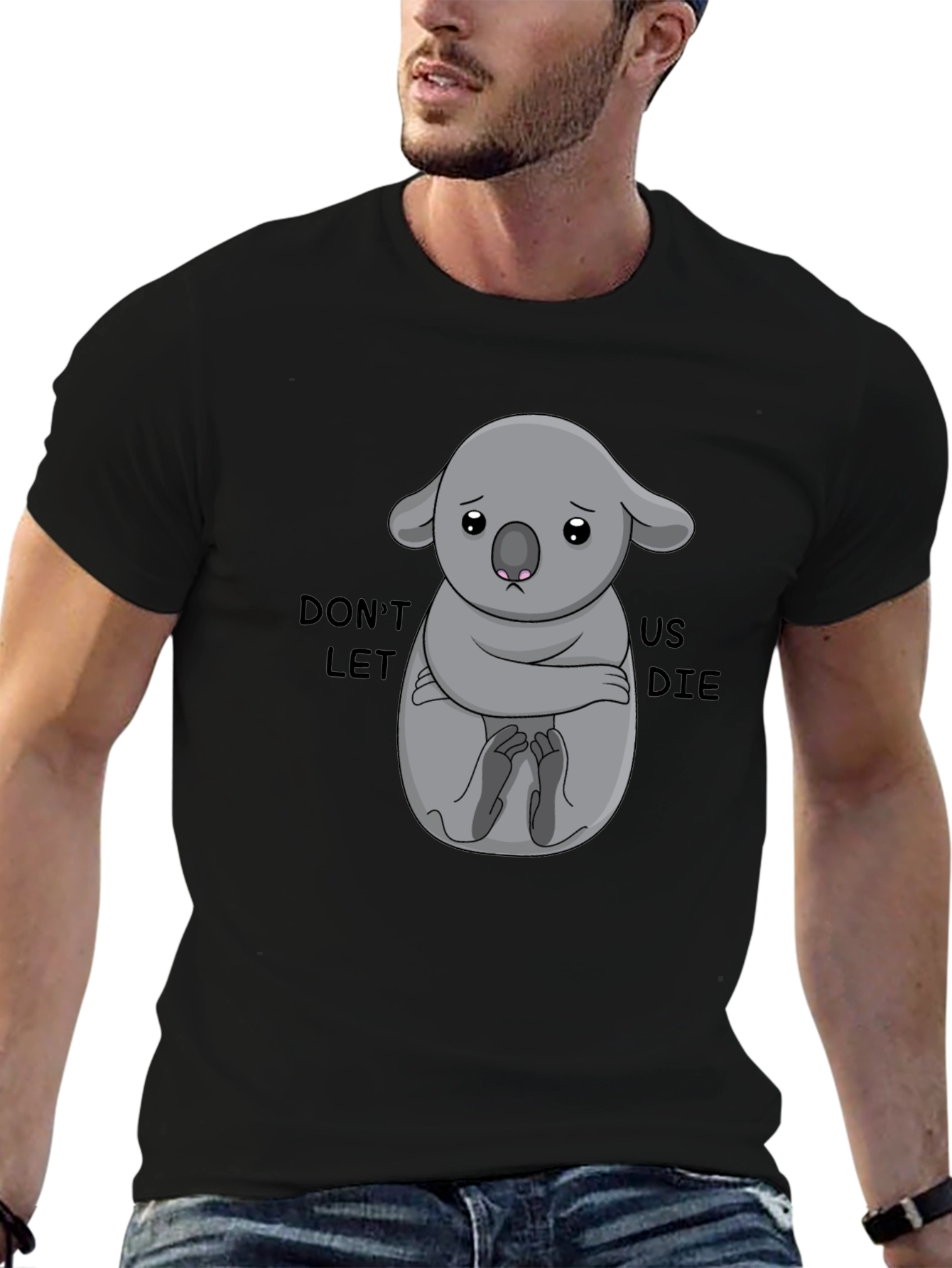 Black Save the Koalas T-Shirt - Black view 6
