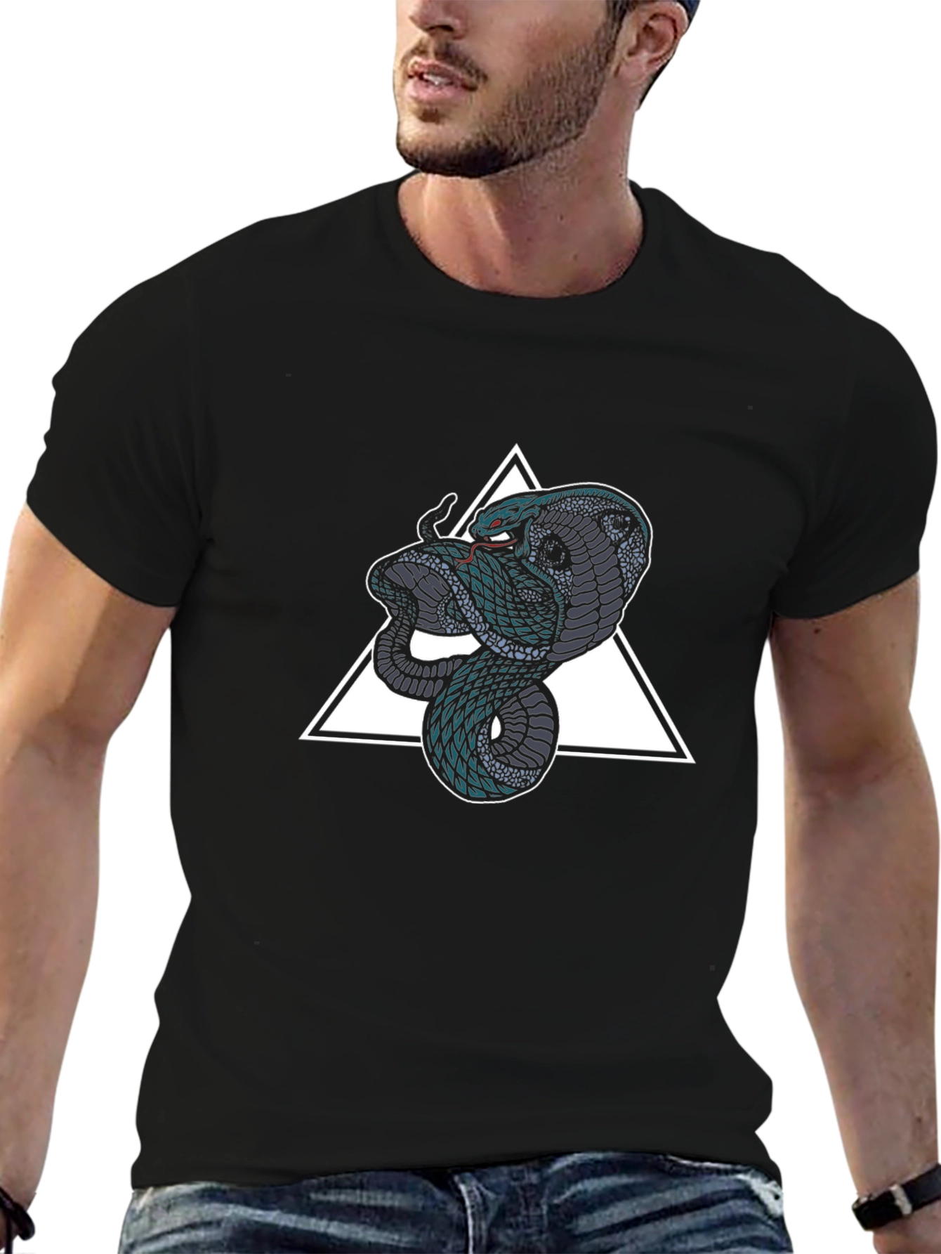 Cobra Triangle Graphic Tee - Mens Black T-Shirt - 6