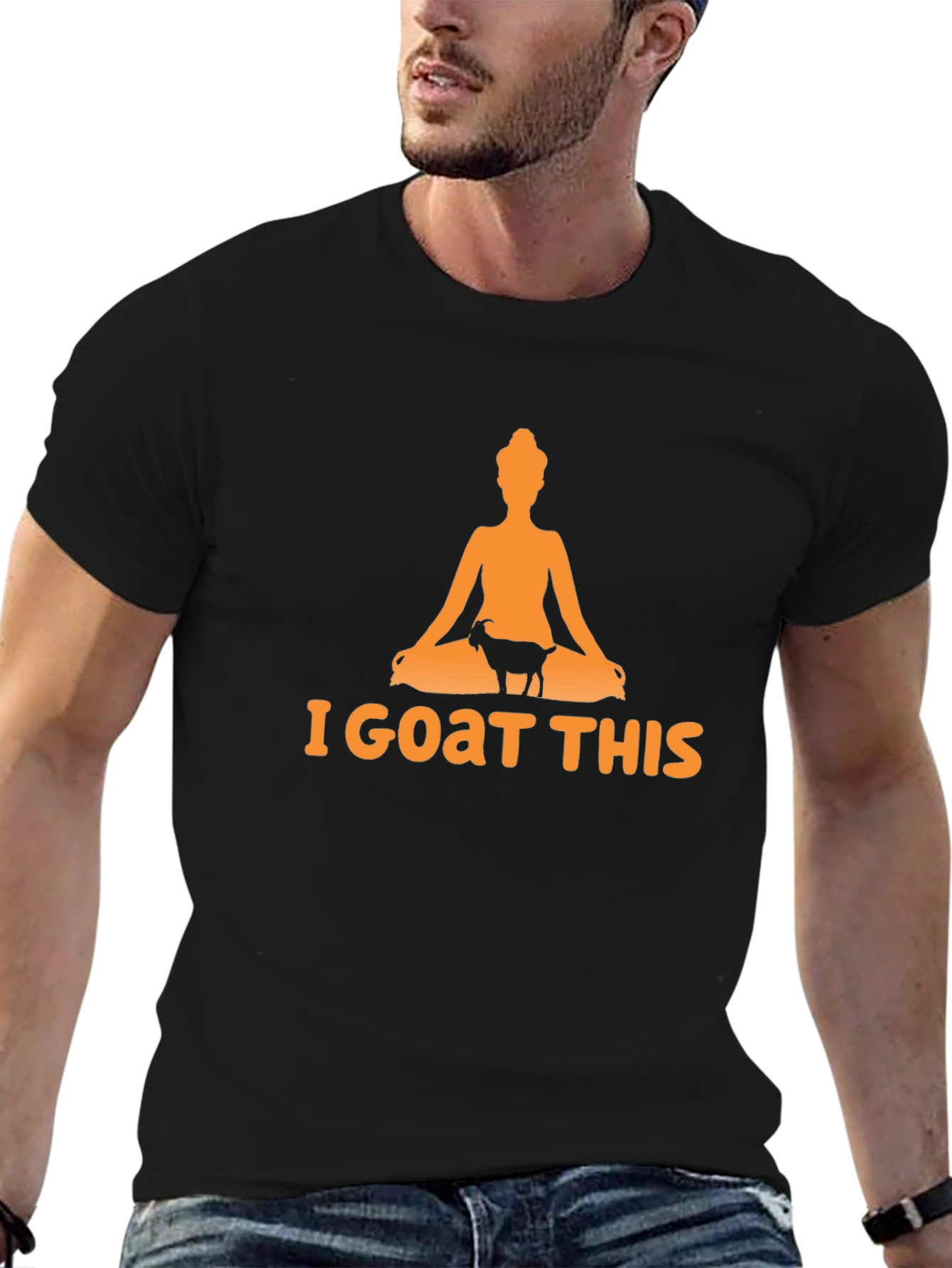 Black I Goat This Black T-Shirt - Funny Animal Tee view 6