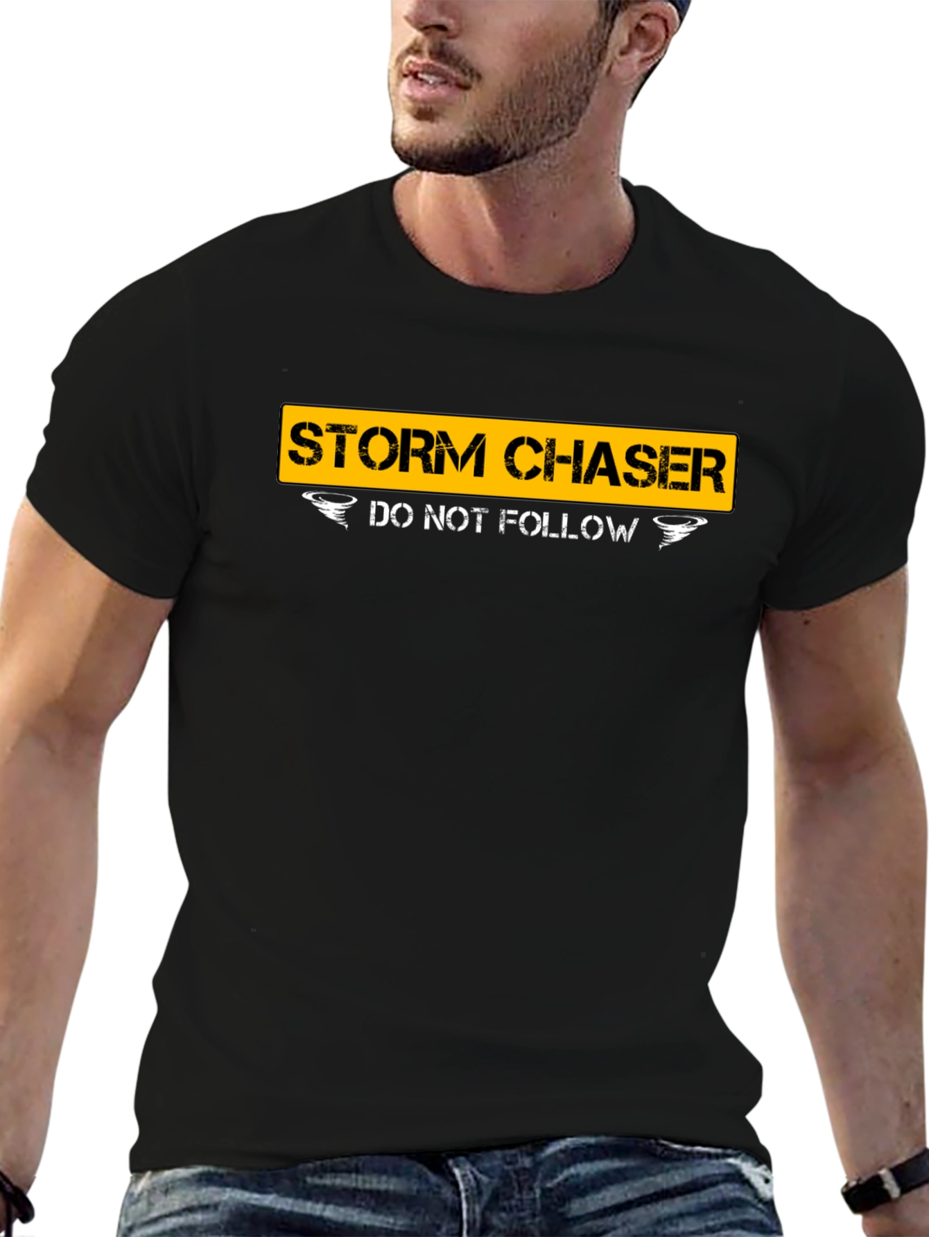 Black Storm Chaser Graphic T-Shirt - Weather Enthusiast Tee view 6