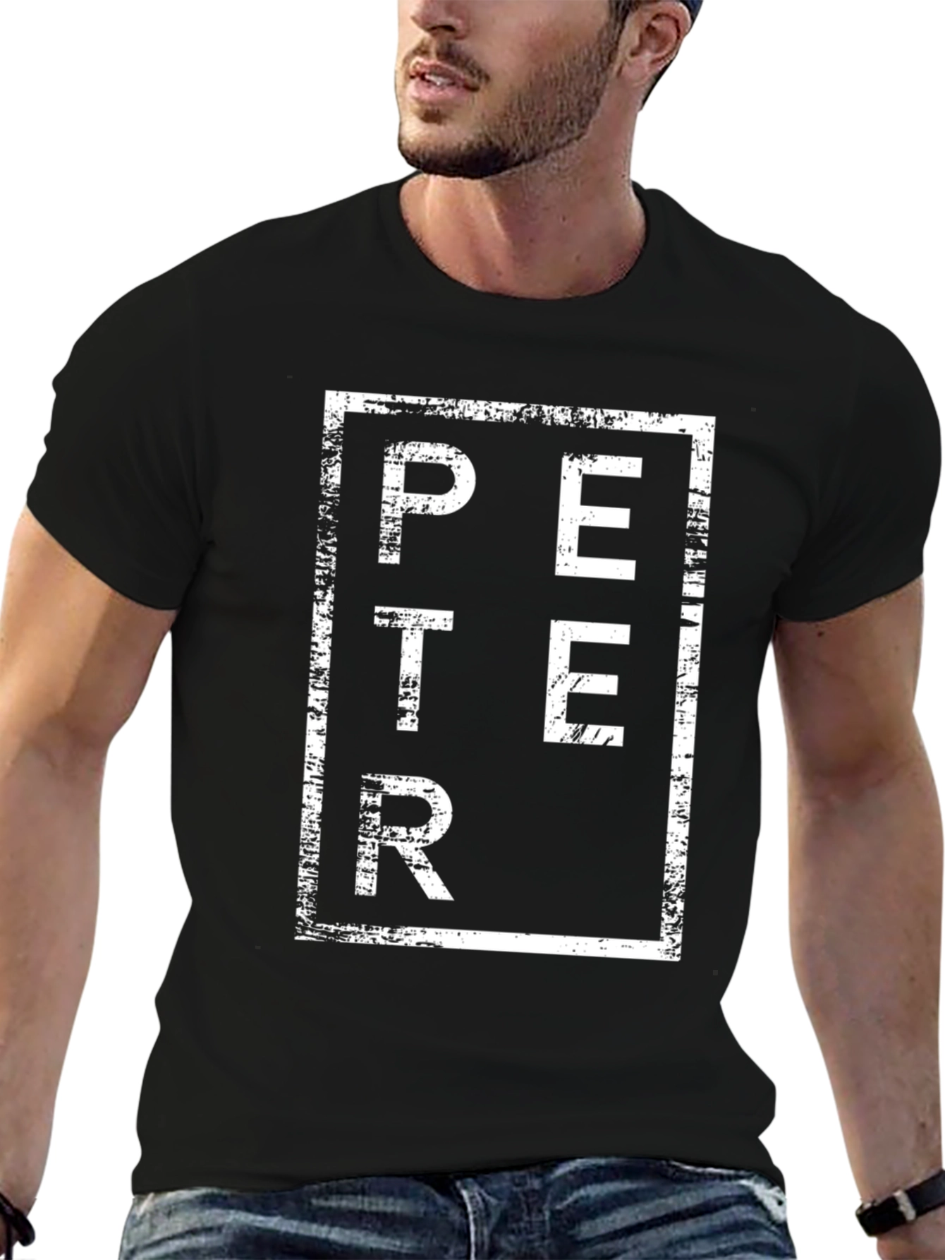Black Peter Graphic Tee - Black Cotton Blend view 6