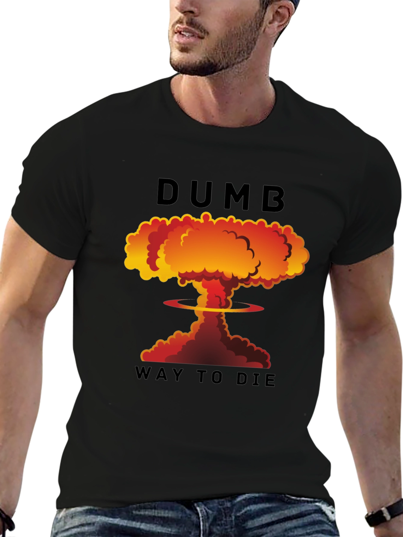 Black Dumb Way to Die T-Shirt view 6