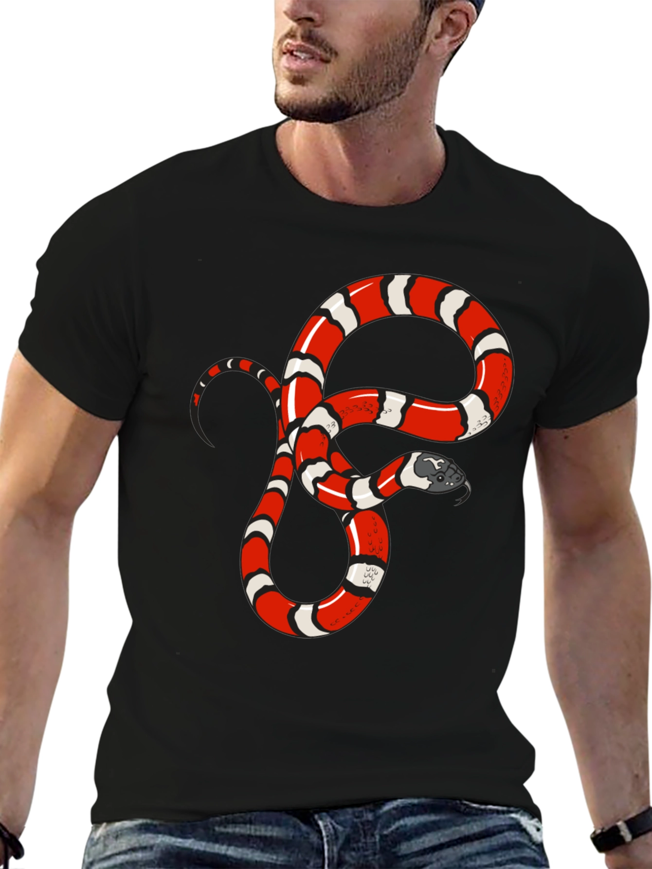 Black Snake Graphic Tee - Bold Reptile Design view 6