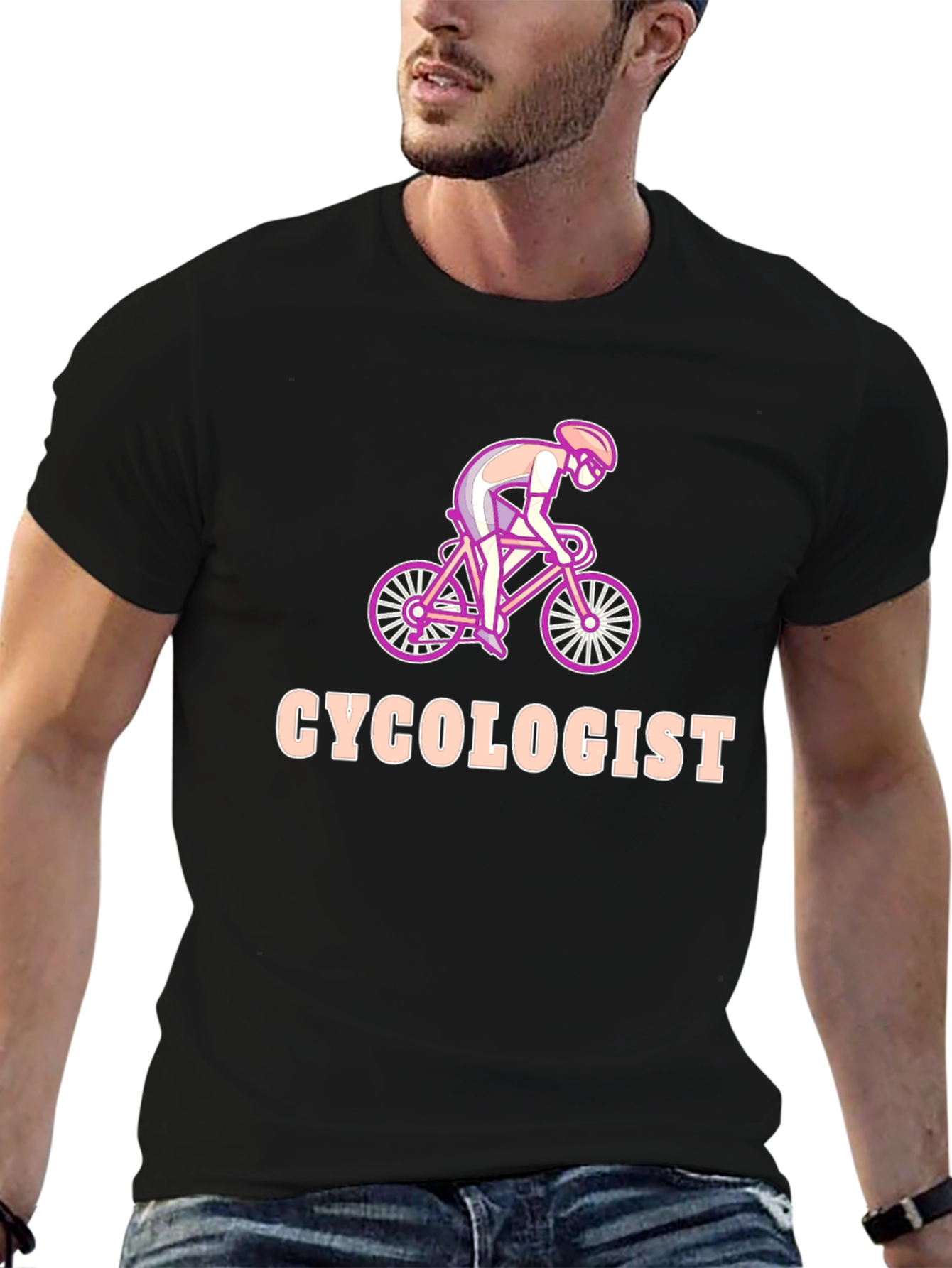 Black Cyclogist Funny Biker T-Shirt view 6