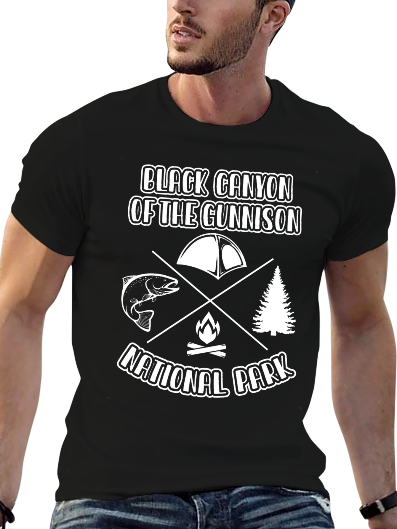 Black Black Canyon National Park Graphic T-Shirt view 6