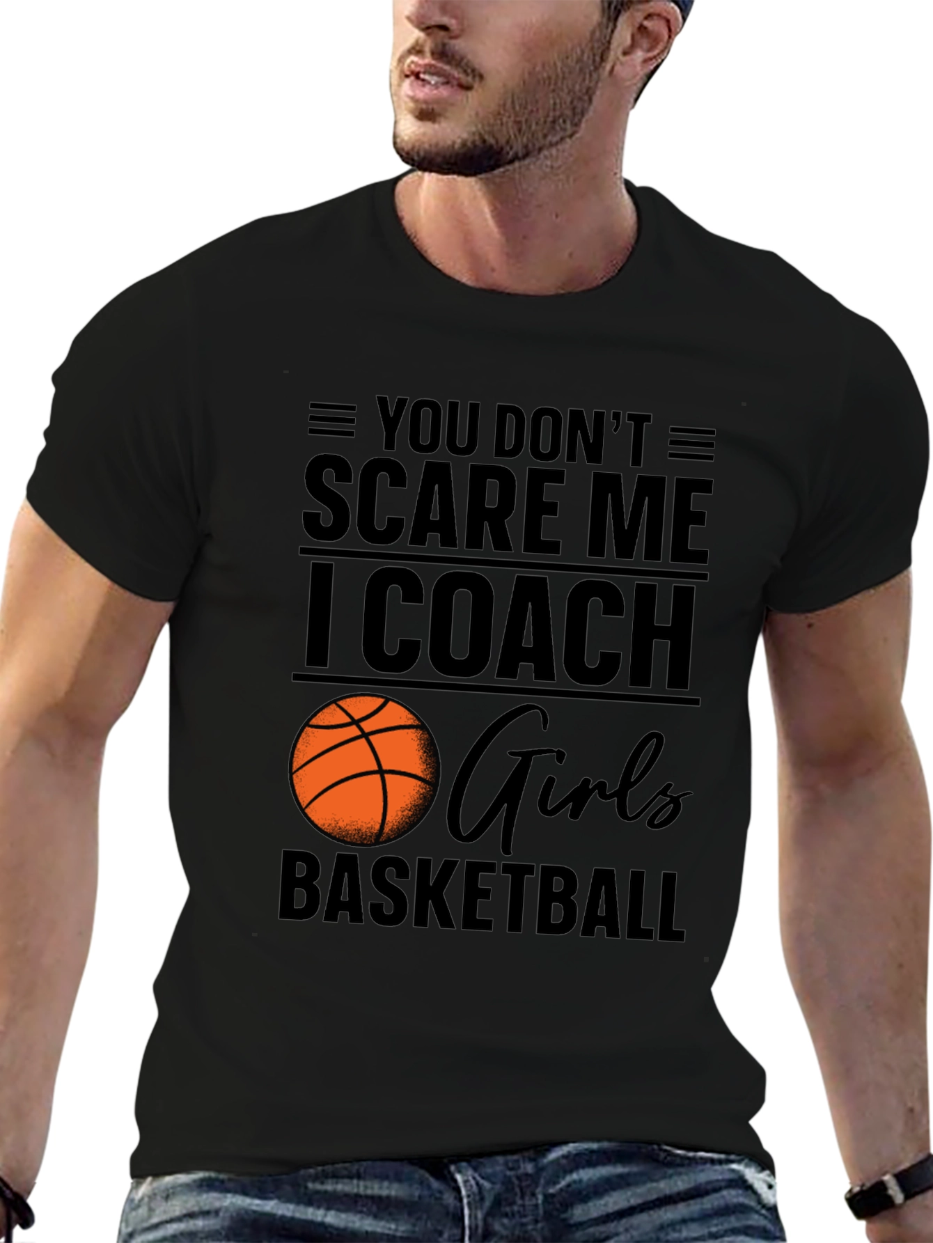 Black Girls Basketball Coach T-Shirt - Motivational Design view 6