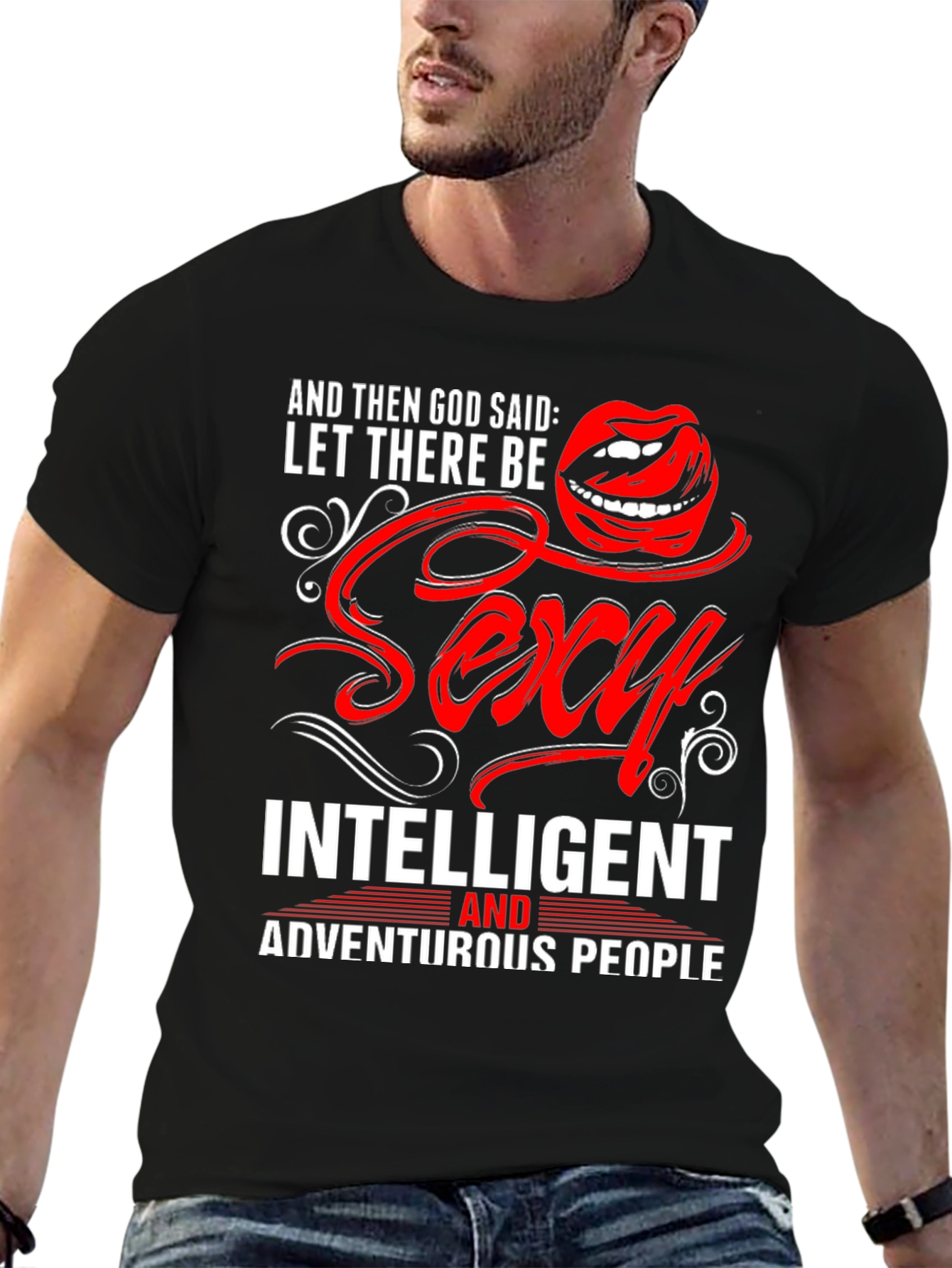 Black Sexy Intelligent Adventurous People T-Shirt view 6