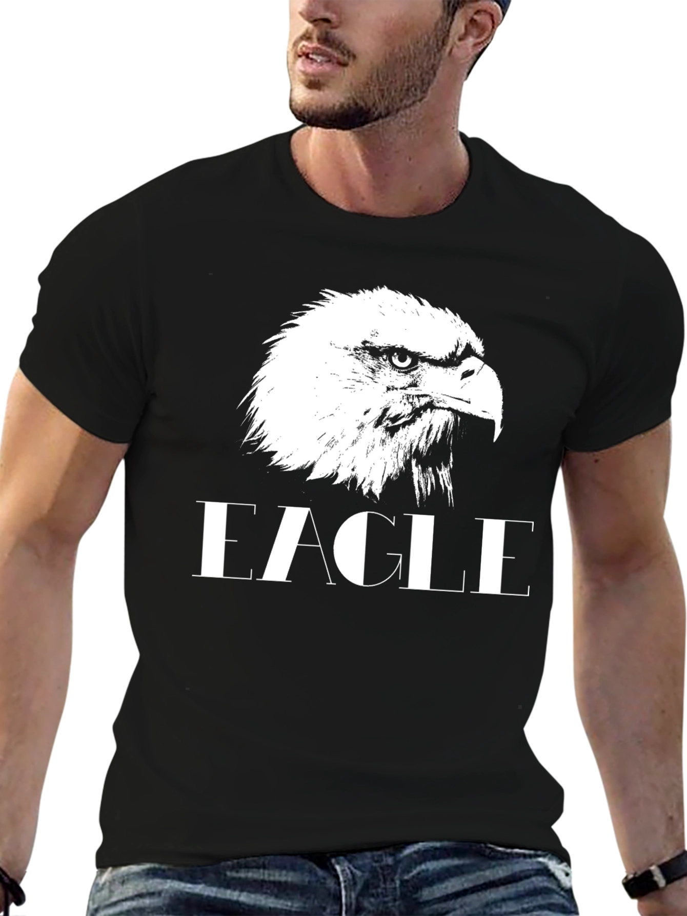 Black Eagle Graphic Tee - Men's Black T-Shirt view 6
