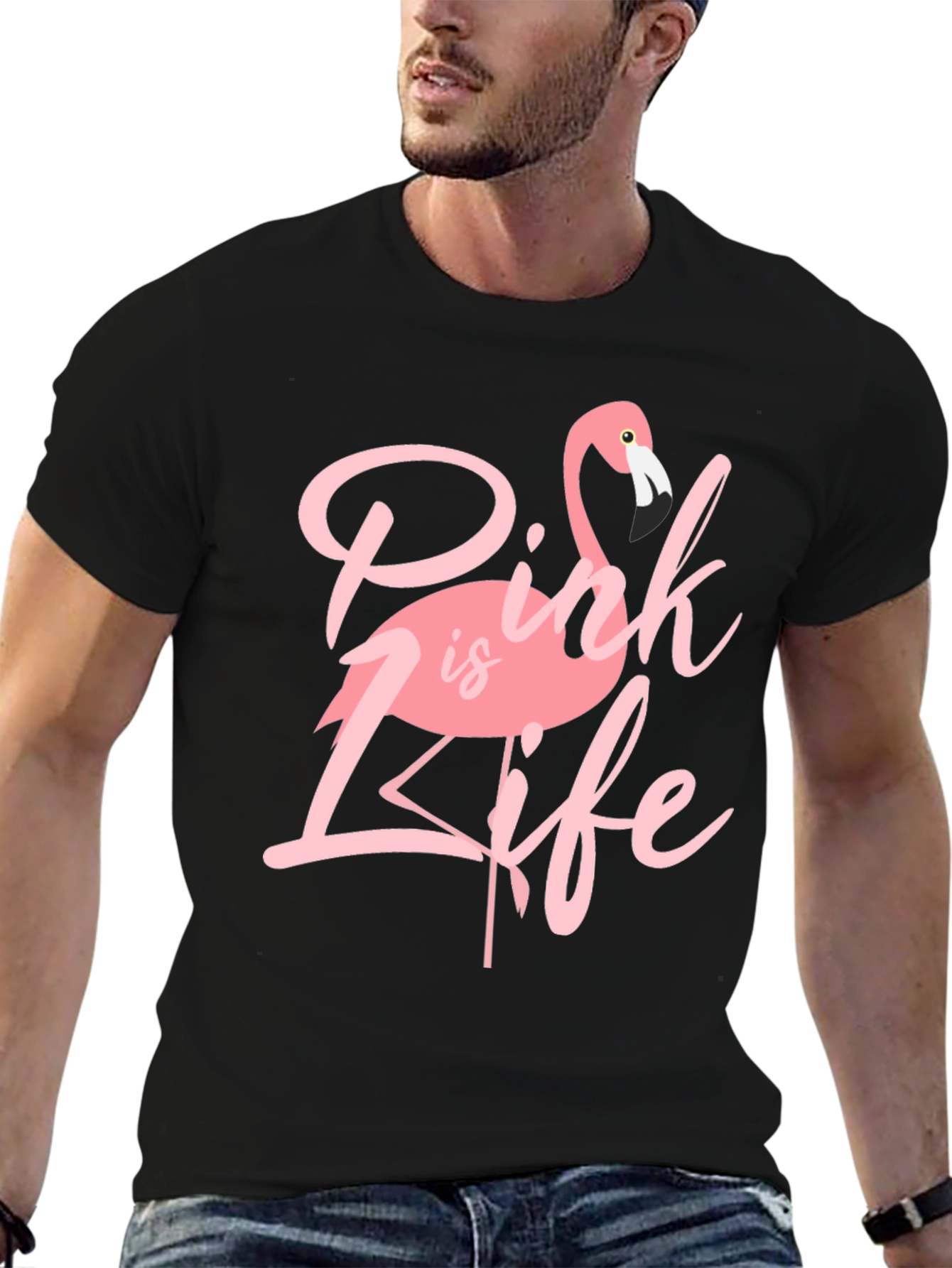 Black Pink is Life Graphic T-Shirt - Flamingo Tee view 6