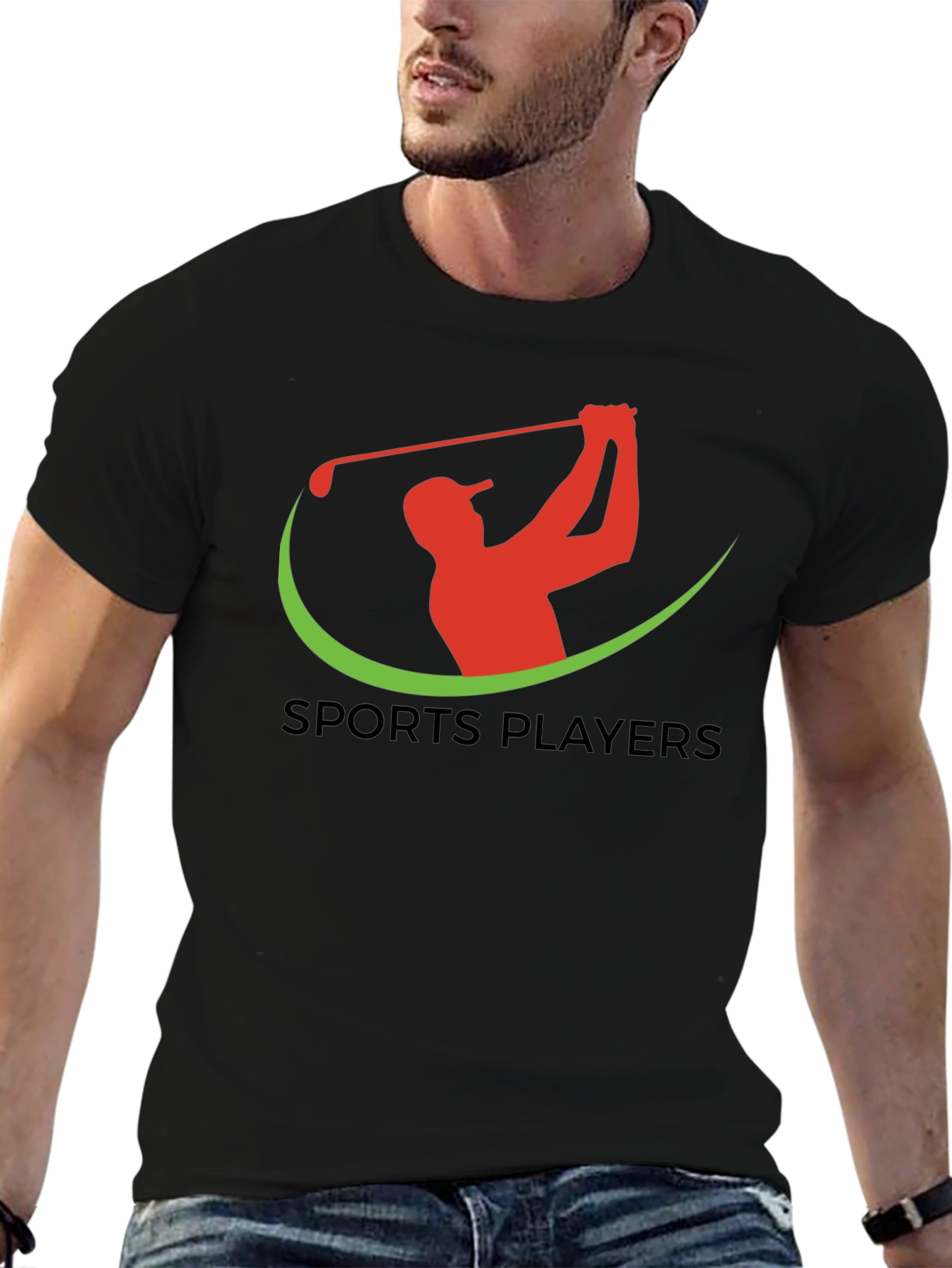 Black Sports Players Golf Tee view 6