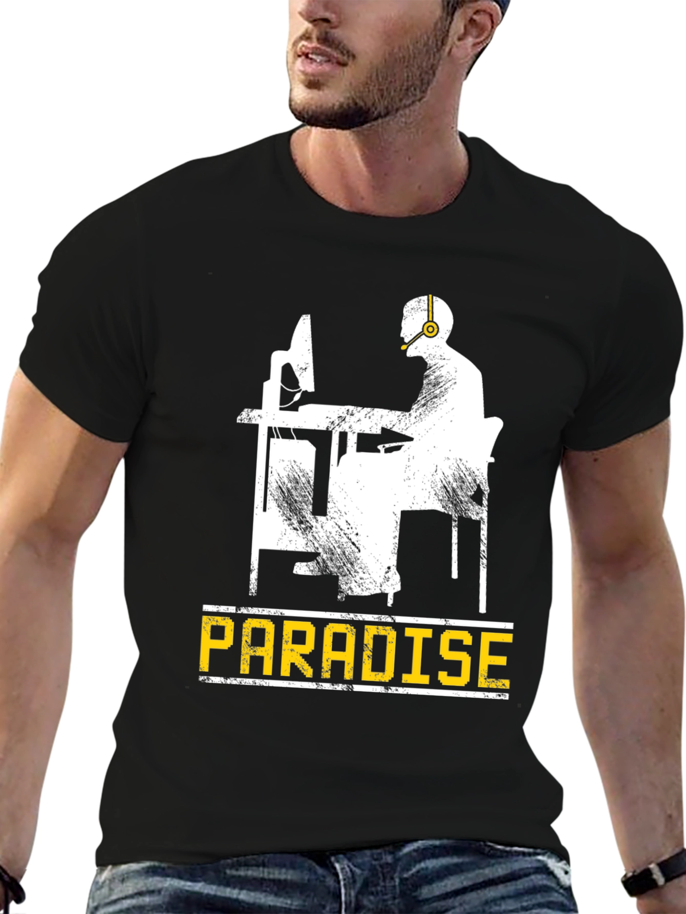 Black Gamer Paradise T-Shirt view 6