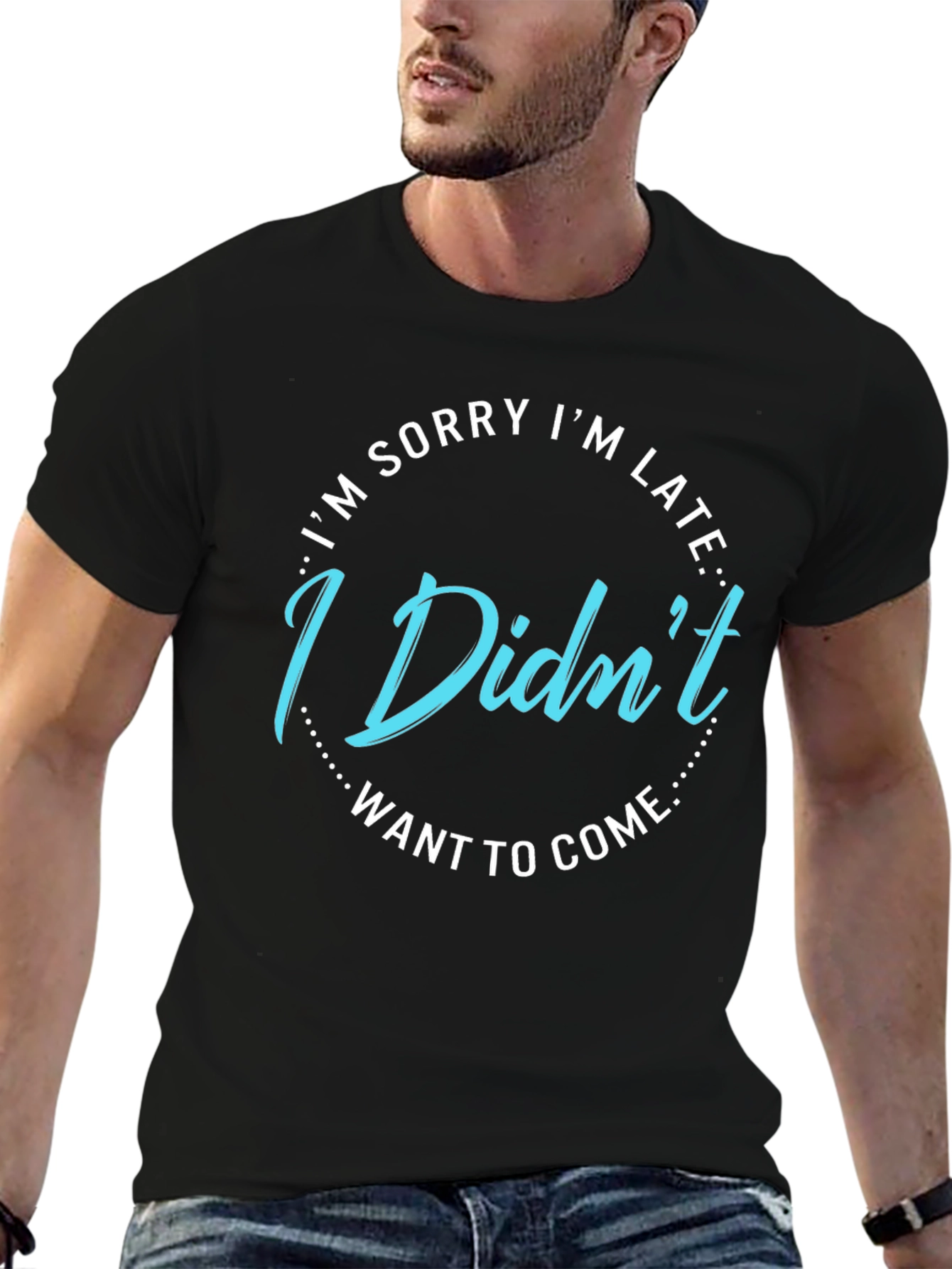 Black Funny "I Didn't Want to Come" Graphic Tee view 6