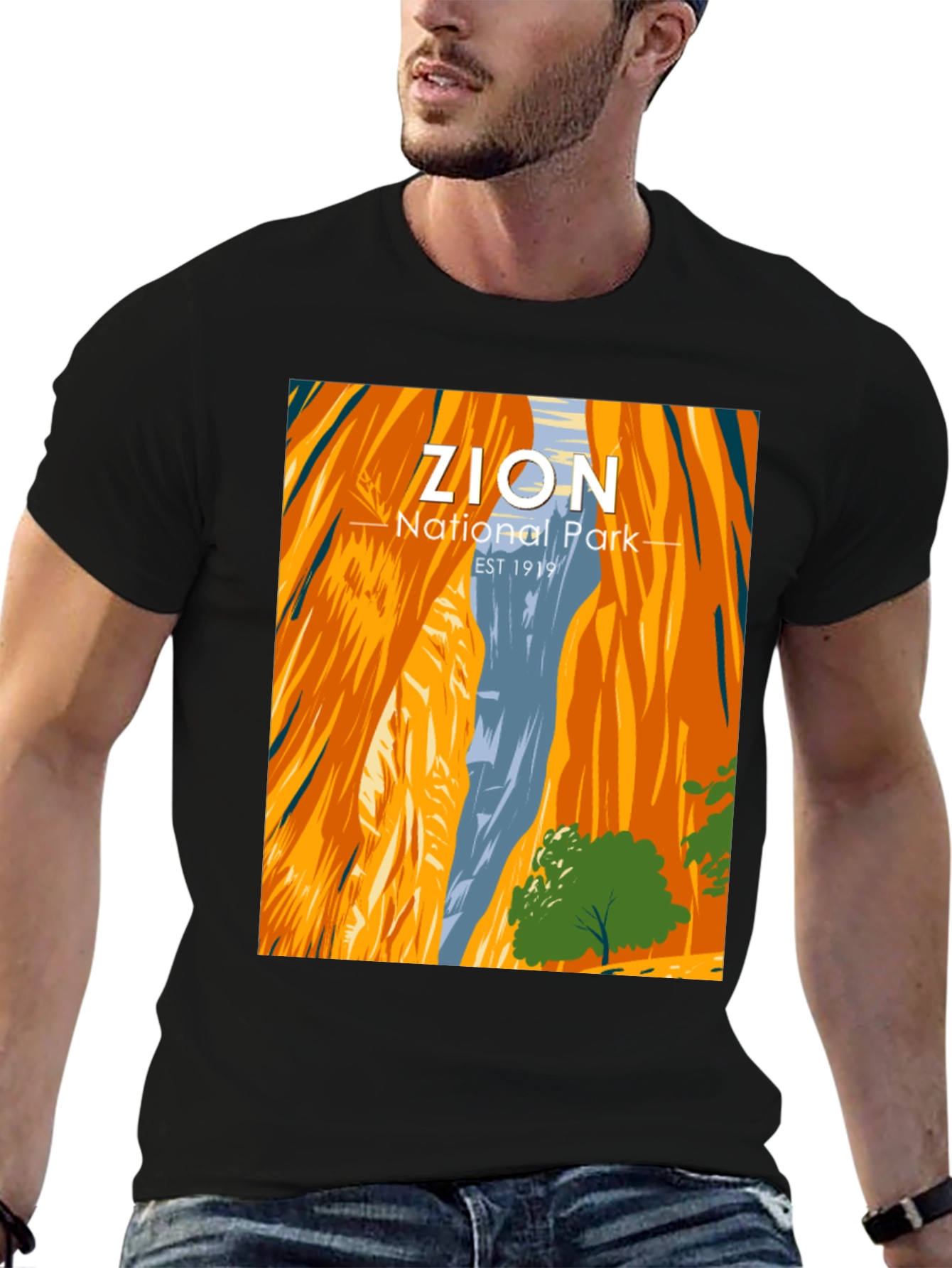 Black Zion National Park Graphic Tee view 6