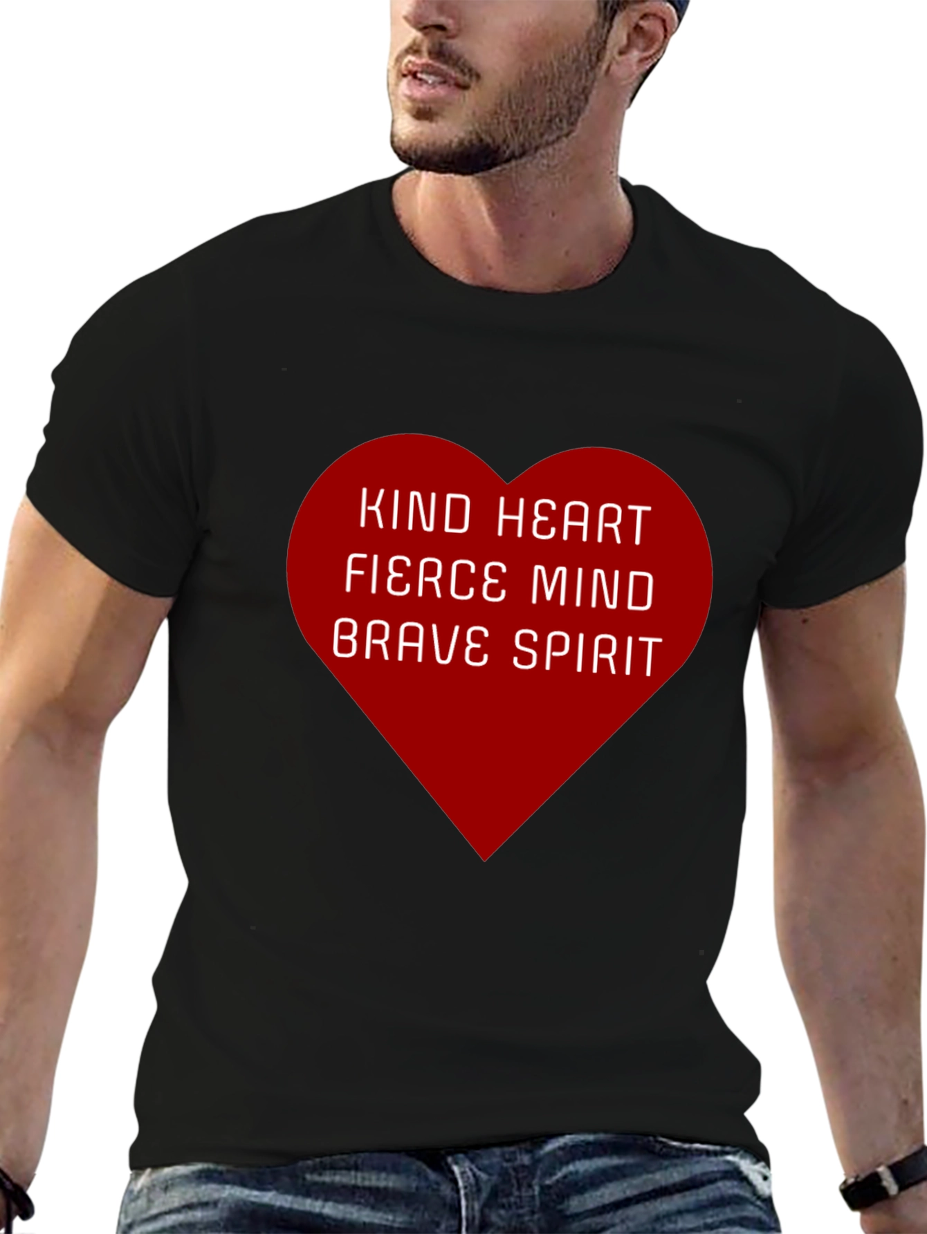 Black Kind Heart, Fierce Mind Graphic Tee - Unisex view 6