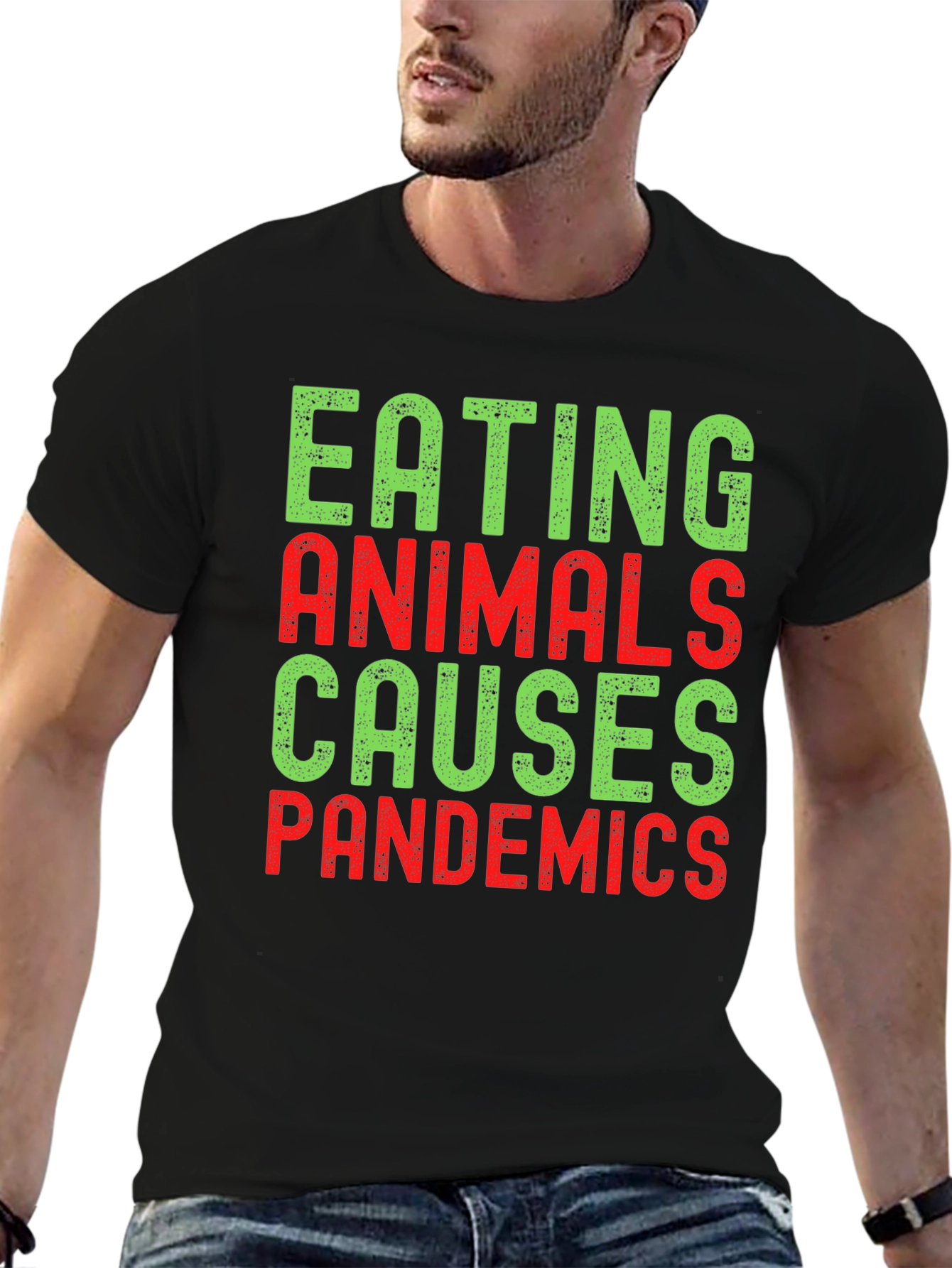 Black Eating Animals Causes Pandemics T-Shirt view 6