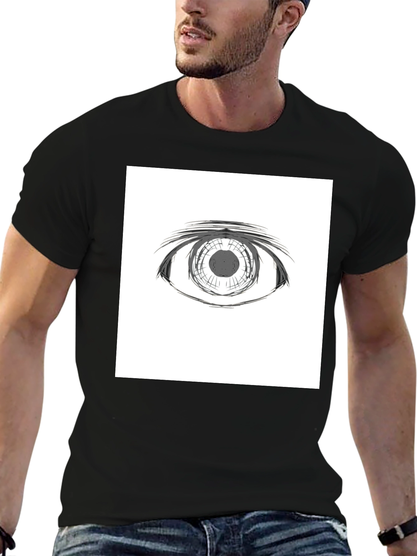 Black Eye Graphic Black T-Shirt view 6
