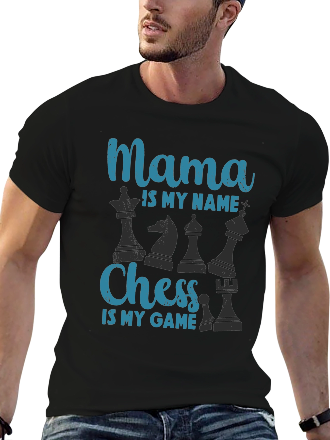Black Mama Chess T-Shirt - Chess Lover Tee view 6