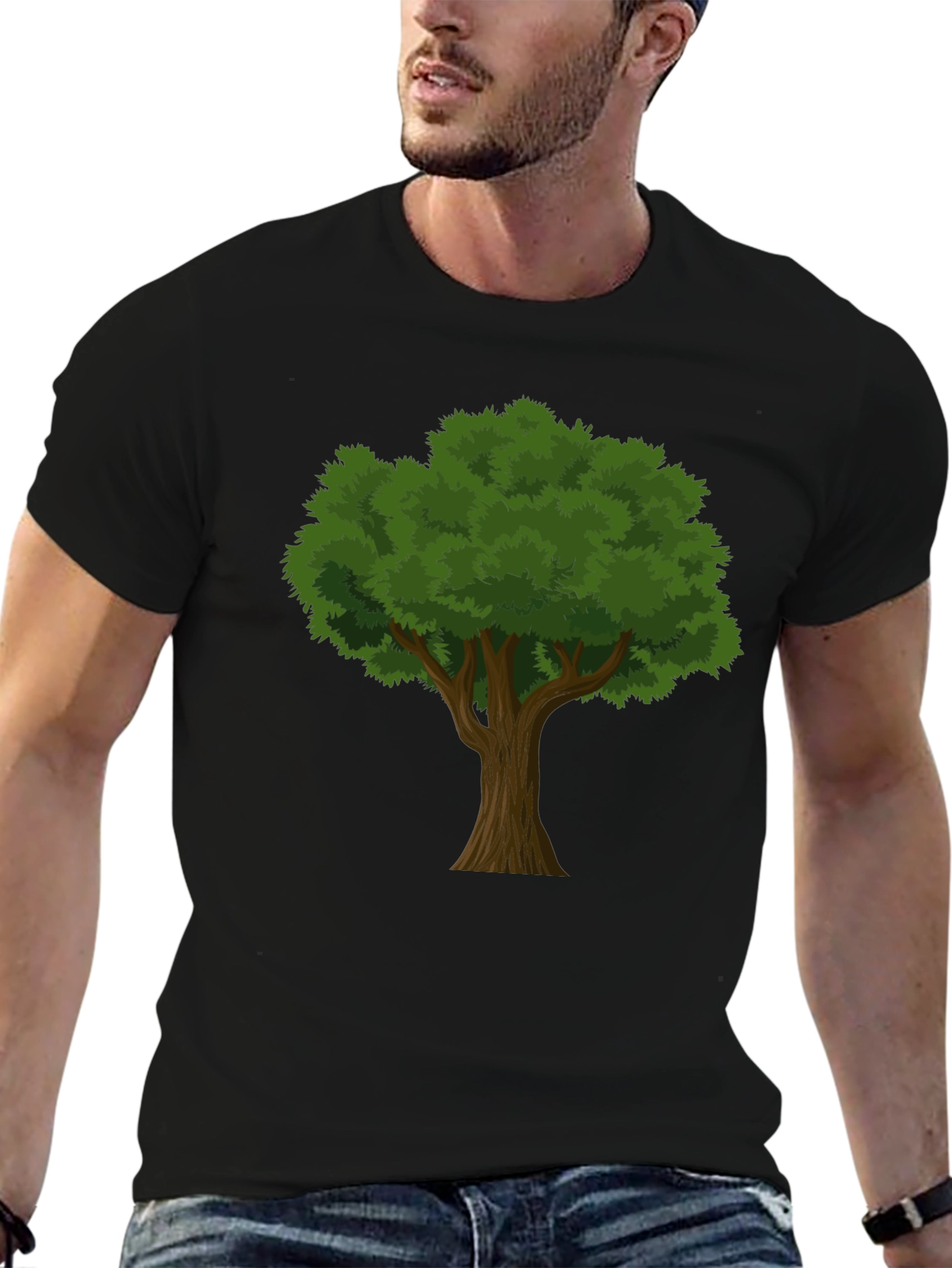 Black Arboreal Graphic Tee - Tree Lover's T-Shirt view 6