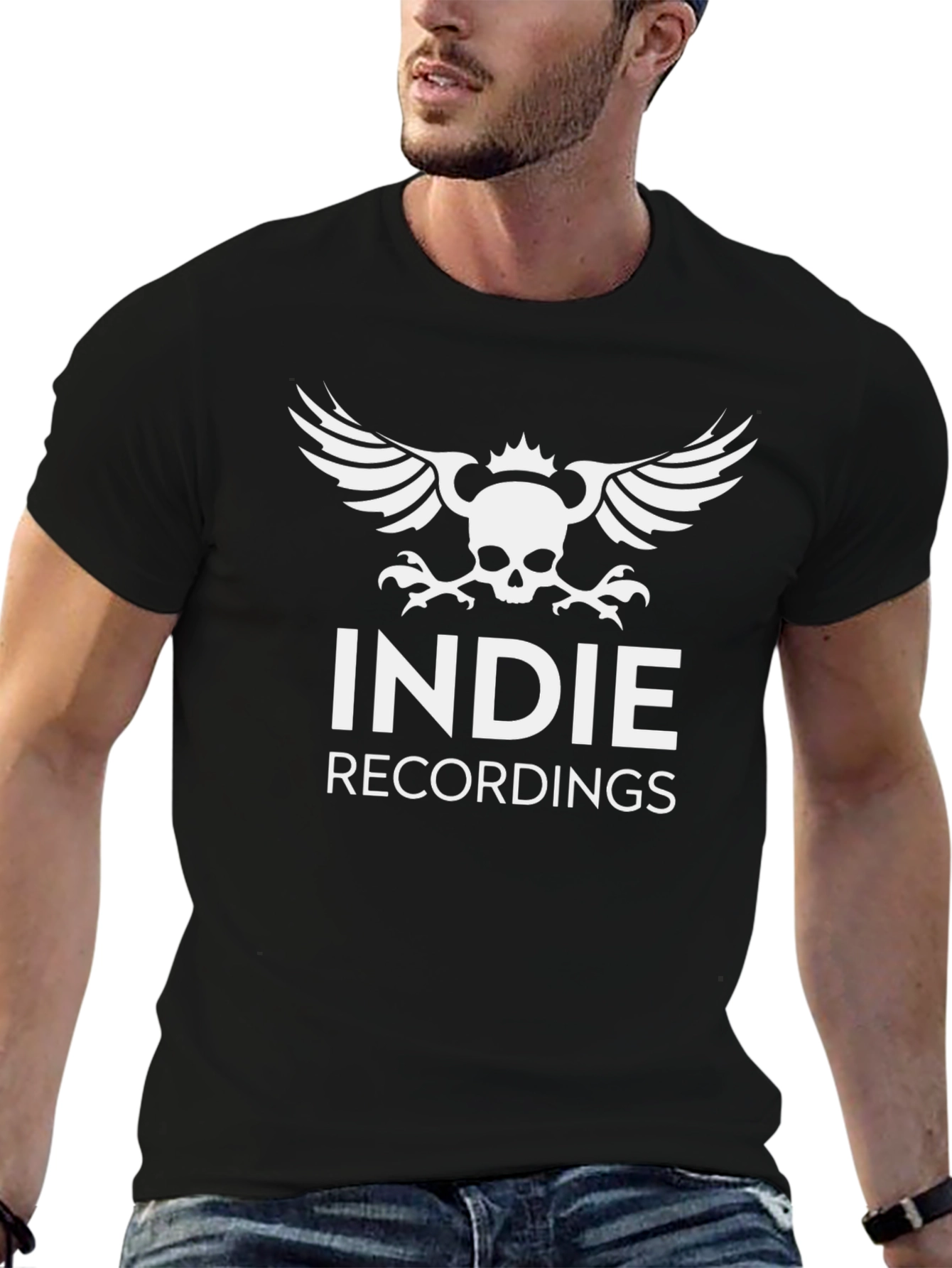 Black Indie Recordings Graphic Print Black Tee view 6