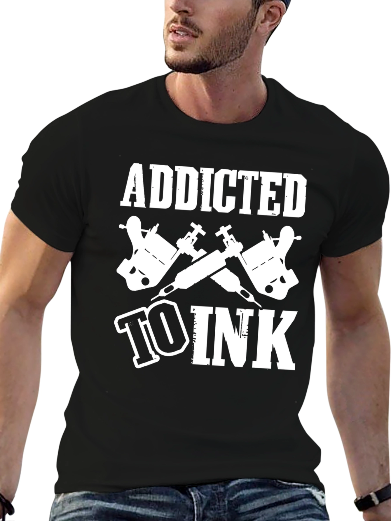 Black Addicted To Ink T-Shirt Tattoo Artist Gift view 6