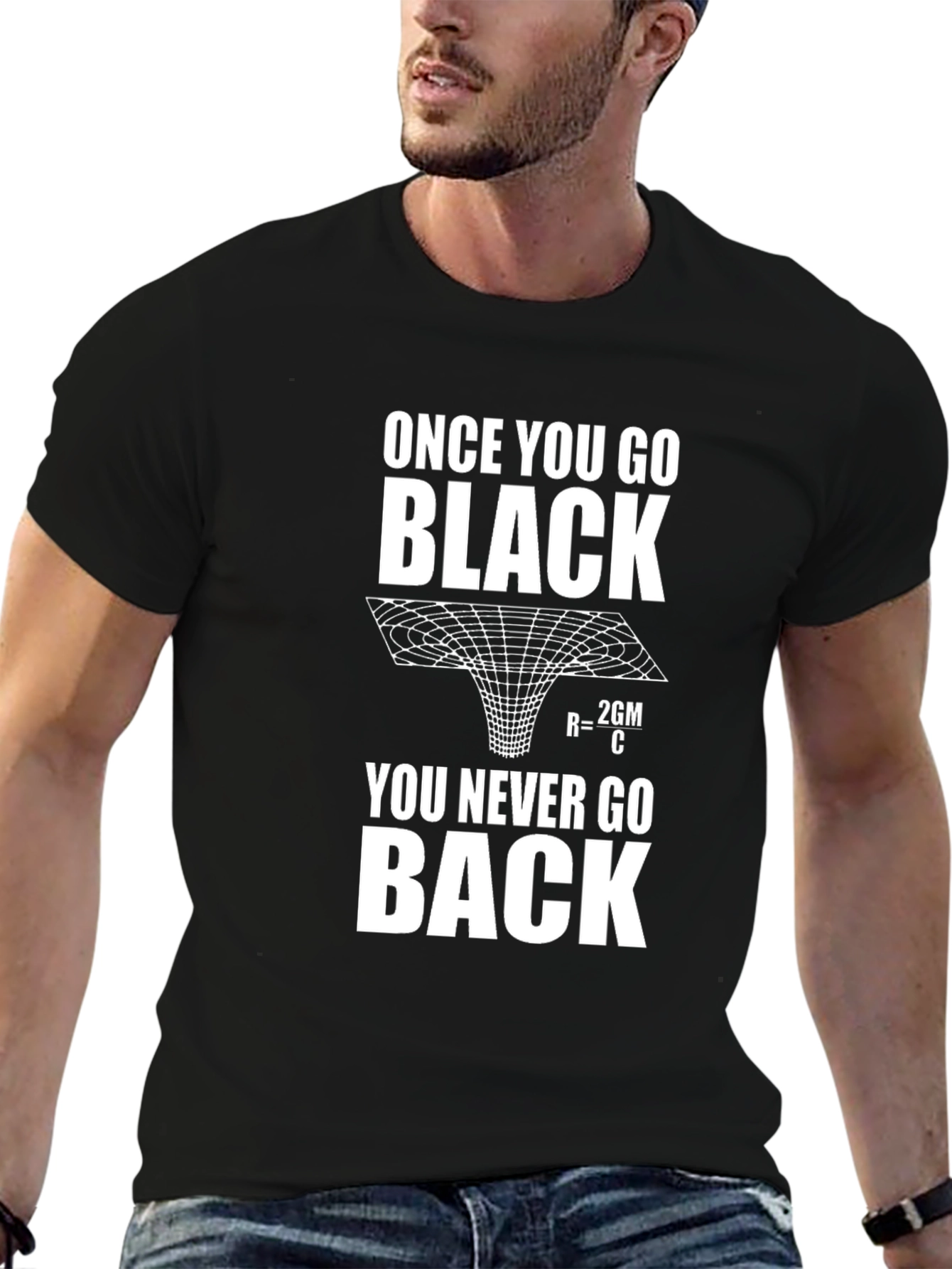 Black Once You Go Black Hole T-Shirt view 6
